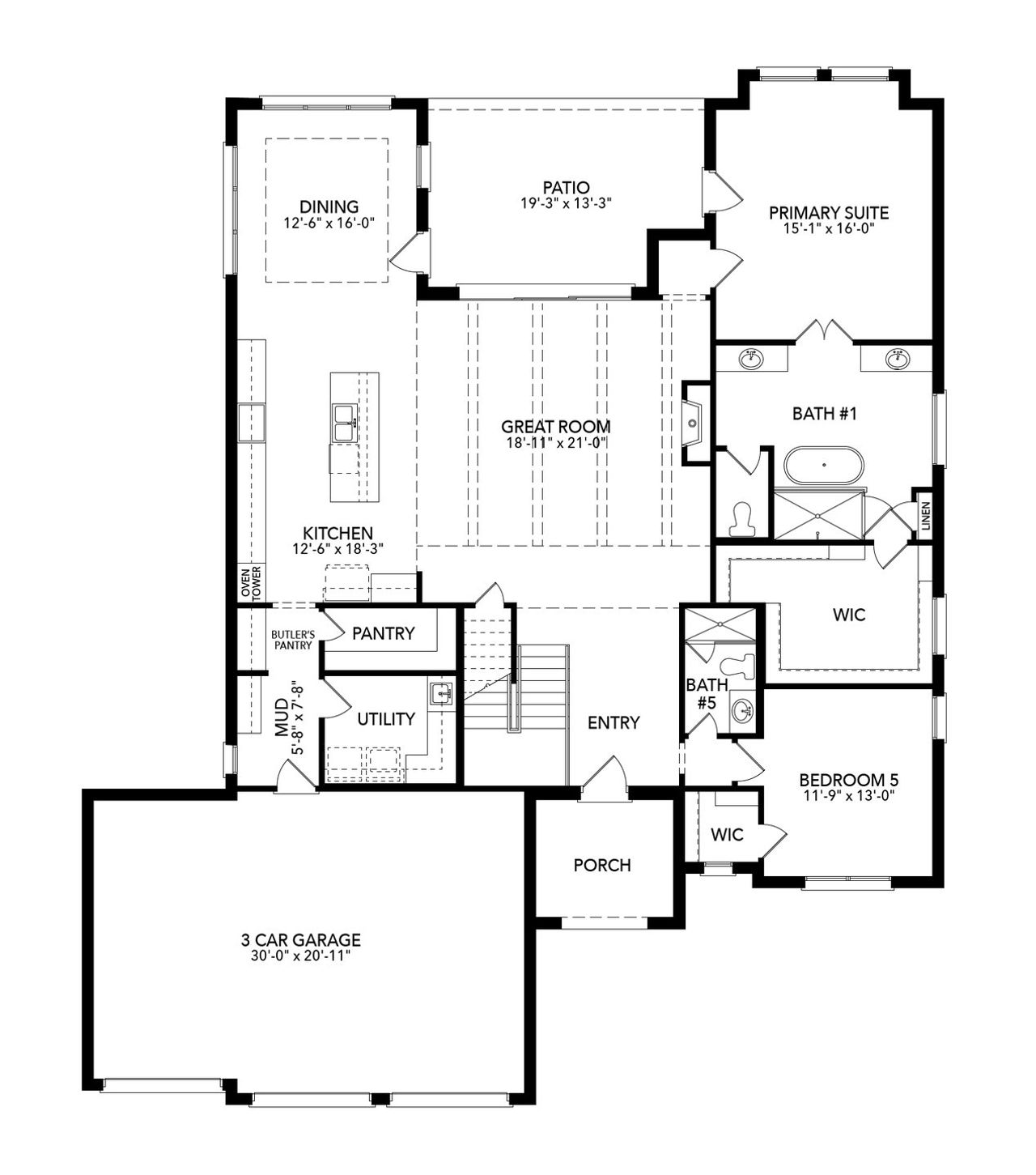 2D floor plan layout of this home in Timberbrook, Justin, TX (Image 2). 2D floor plan layout of this home in Timberbrook, Justin, TX (Image 2).
