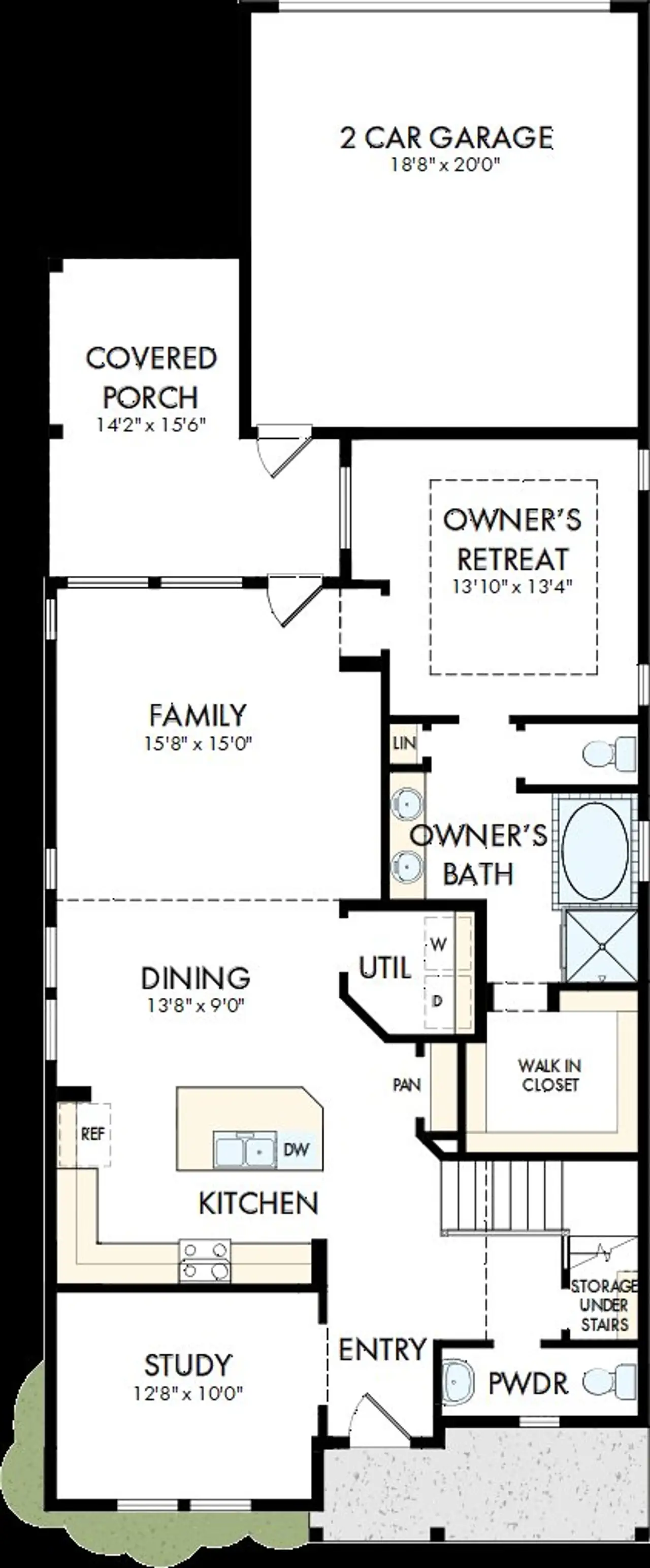2D floor plan layout of this home in Elyson - Grove Row Collection, Katy, TX (Image 2). 2D floor plan layout of this home in Elyson - Grove Row Collection, Katy, TX (Image 2).