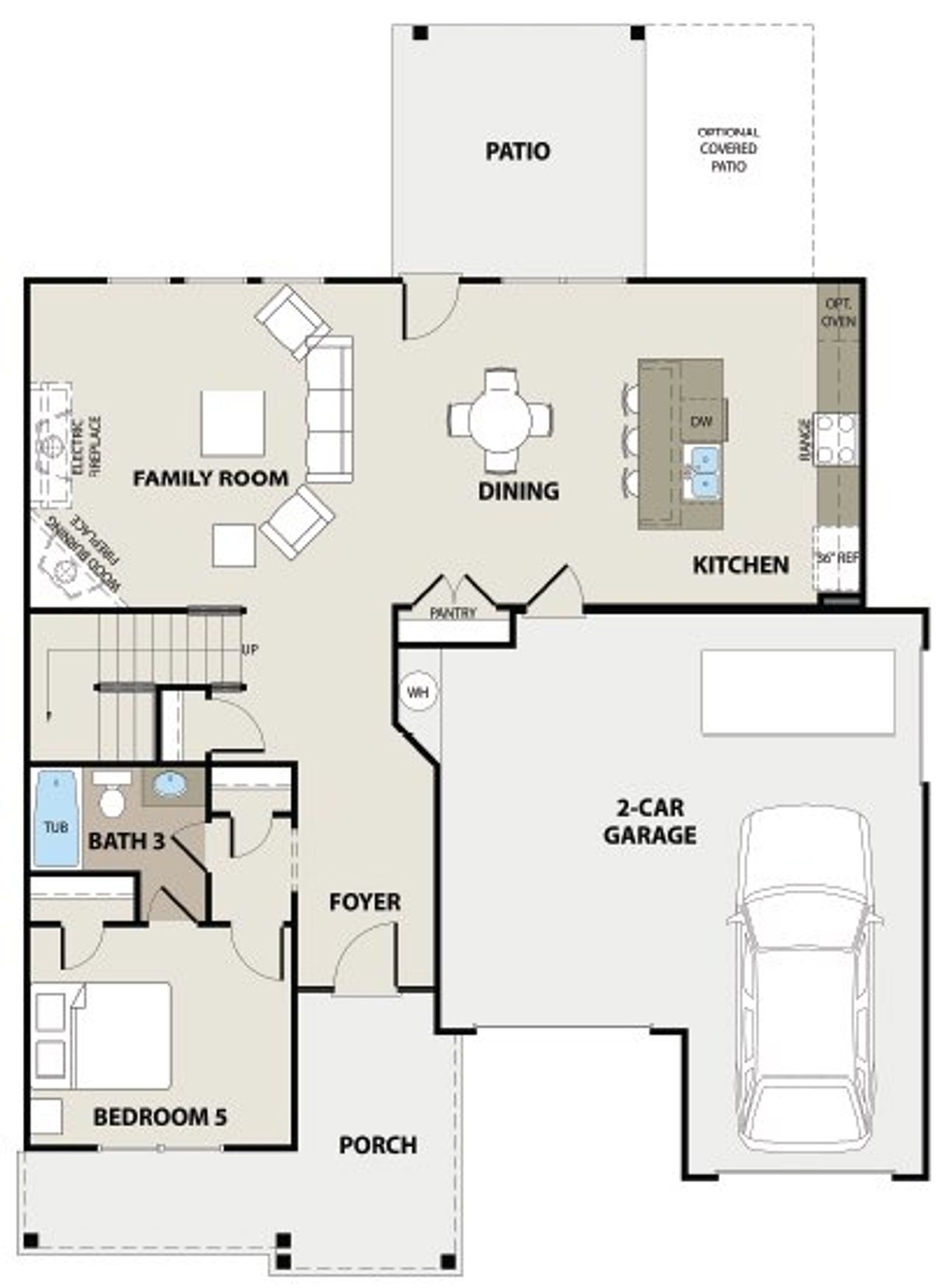 2D floor plan layout for the Austin by Peachtree Building Group in Austin Ridge, Commerce, GA (Image 2). 2D floor plan layout for the Austin by Peachtree Building Group in Austin Ridge, Commerce, GA (Image 2).