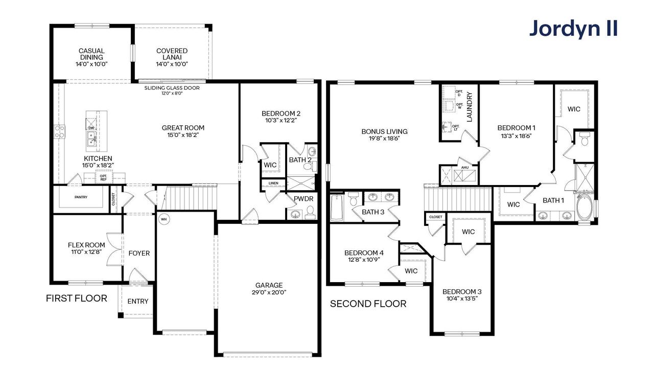 2D floor plan layout of this home in Riverwalk of Cocoa, Cocoa, FL (Image 2). 2D floor plan layout of this home in Riverwalk of Cocoa, Cocoa, FL (Image 2).