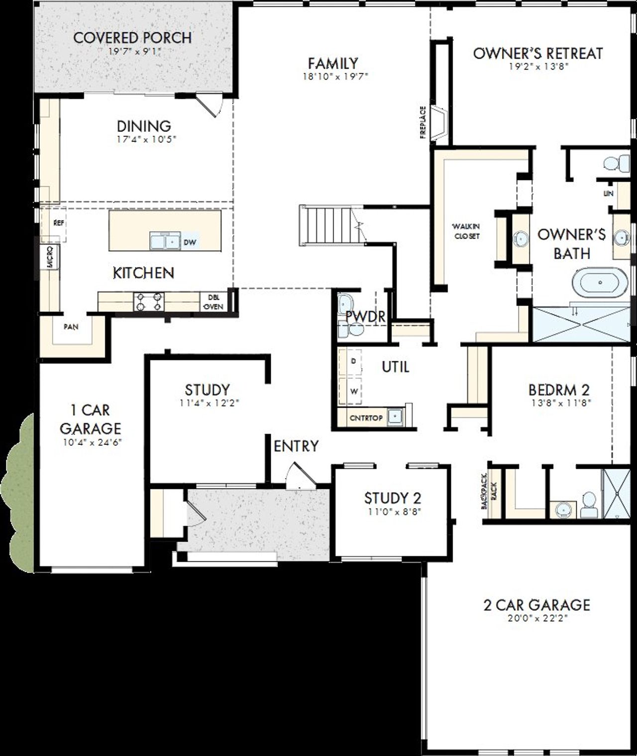 2D floor plan layout of this home in Whyburn Manor Series, Flower Mound, TX (Image 2). 2D floor plan layout of this home in Whyburn Manor Series, Flower Mound, TX (Image 2).