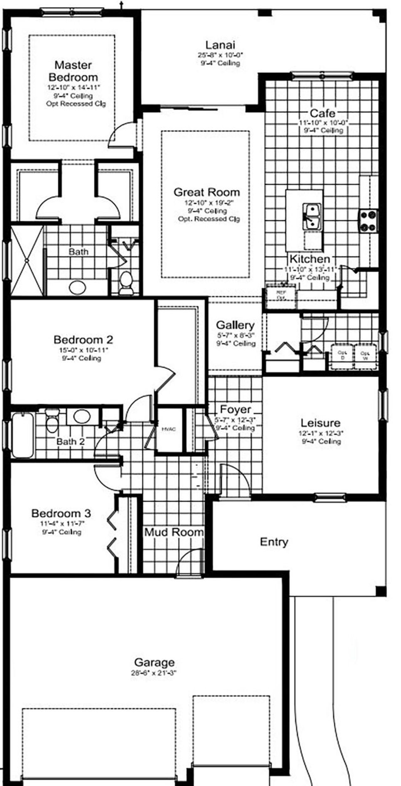 2D floor plan layout of this home in Windward, Sarasota, FL (Image 2).