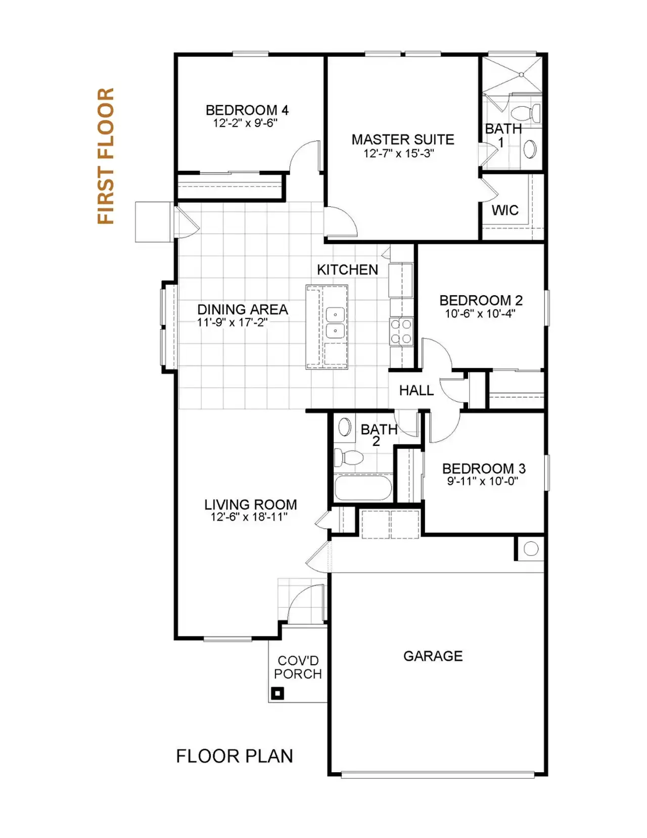 2D floor plan layout of this home in Crossland, Clint, TX (Image 2).