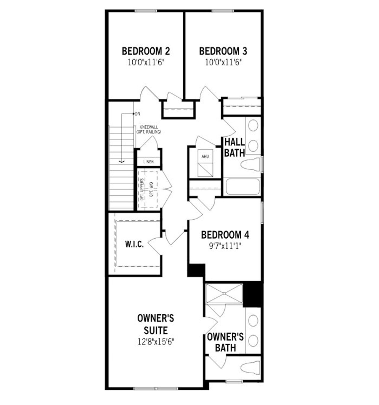 2D floor plan layout of this home in Gardenia Reserve, Apopka, FL (Image 2).