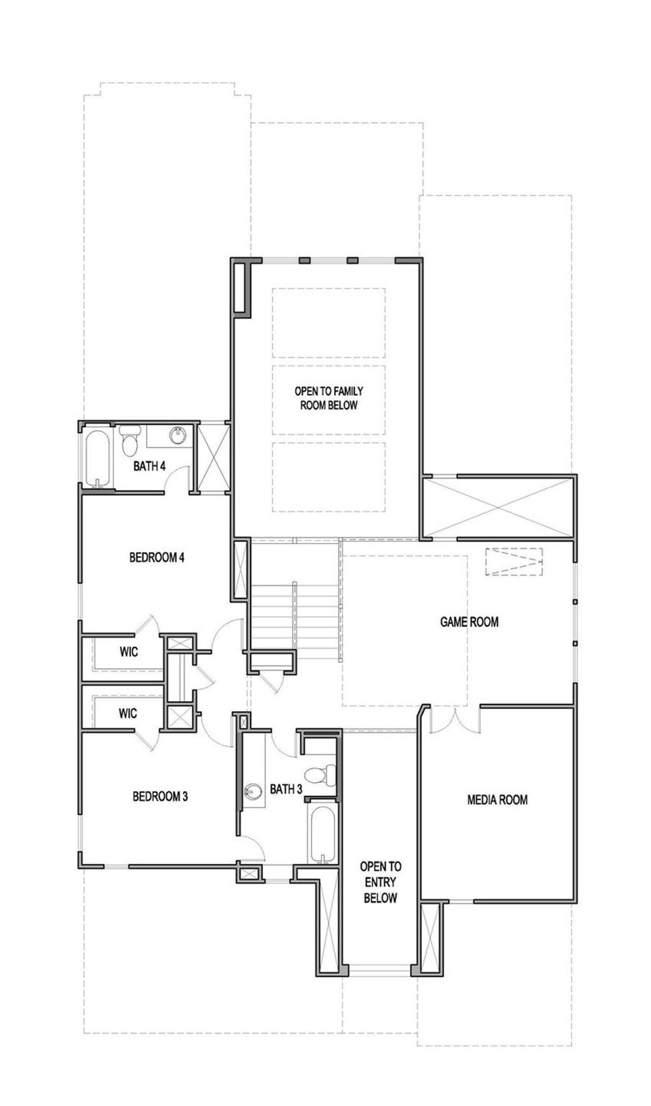 2D floor plan layout of this home in Blackhawk, Pflugerville, TX (Image 2).