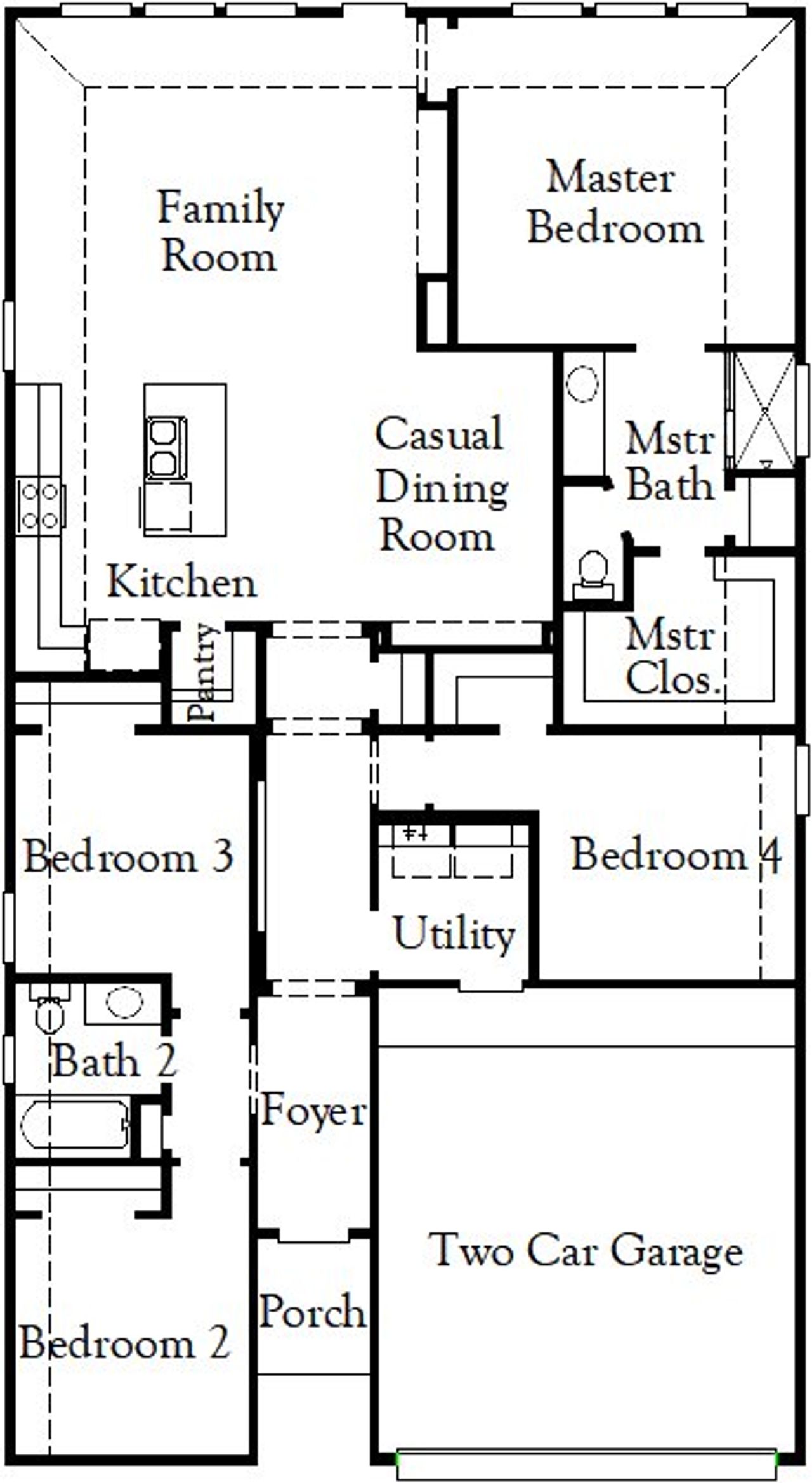 2D floor plan layout of this home in Hulen Trails 50', Fort Worth, TX (Image 2). 2D floor plan layout of this home in Hulen Trails 50', Fort Worth, TX (Image 2).