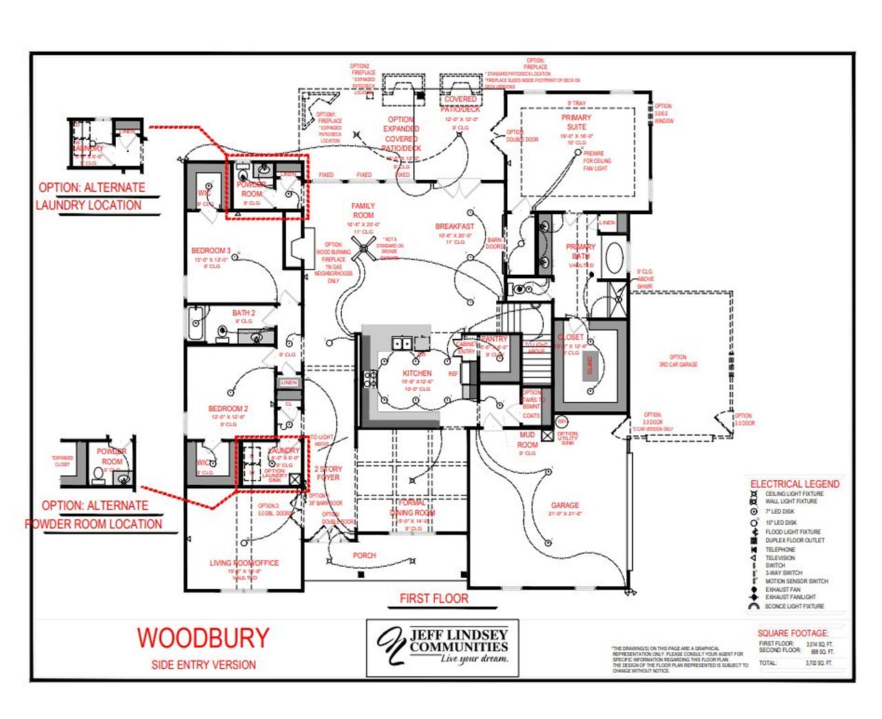 2D floor plan layout of this home in Welch Farms, Senoia, GA (Image 2).