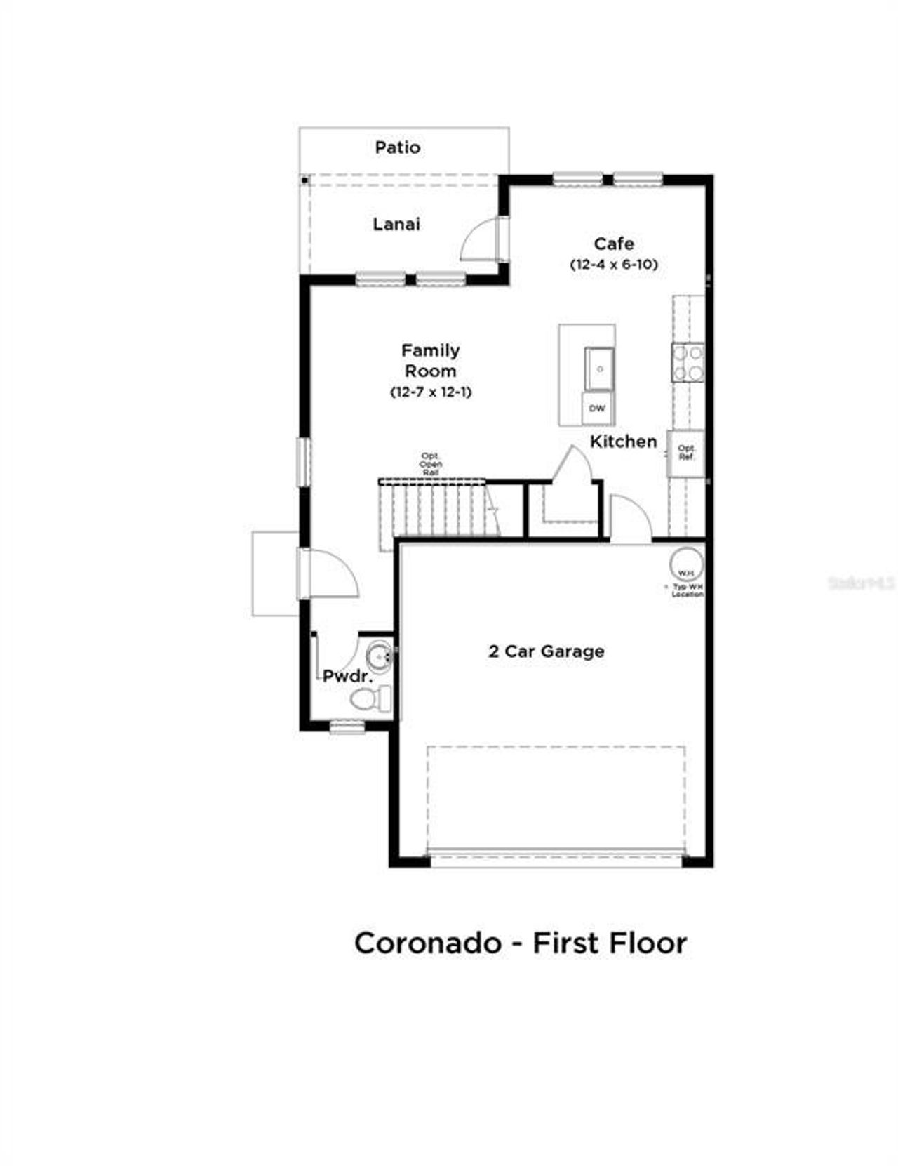 2D floor plan layout of this home in Cyrene at Harmony, St. Cloud, FL (Image 2).