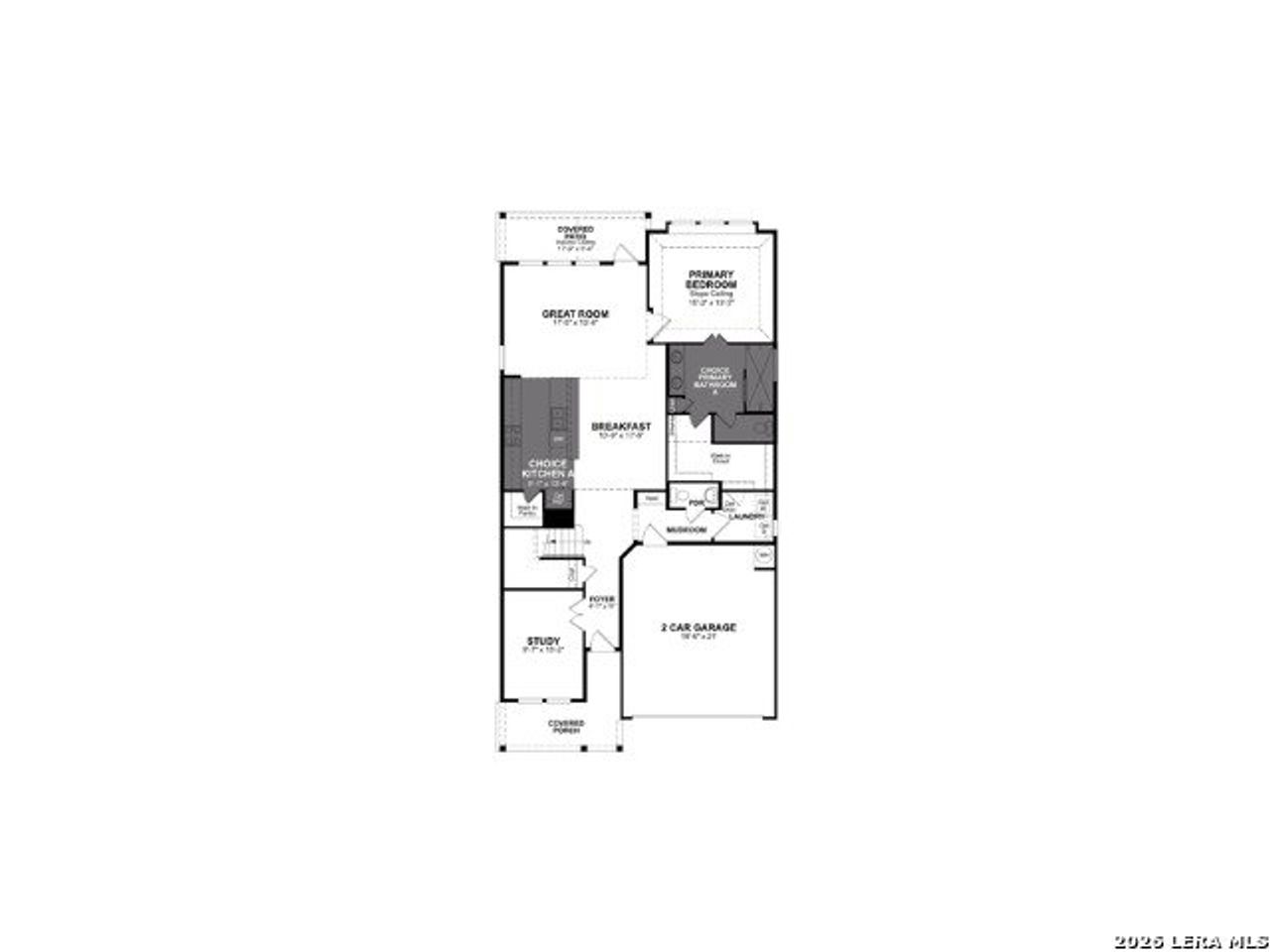 2D floor plan layout of this home in Bricewood, Helotes, TX (Image 2).
