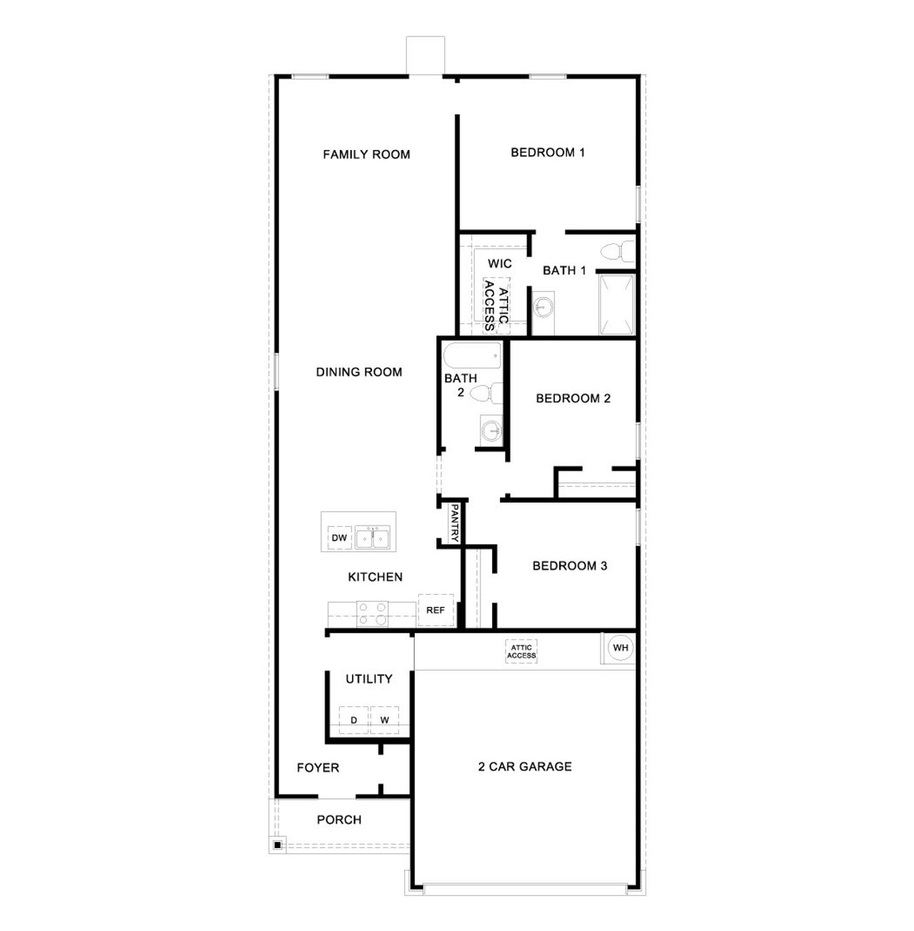 2D floor plan layout of this home in Watermill, Uhland, TX (Image 2). 2D floor plan layout of this home in Watermill, Uhland, TX (Image 2).