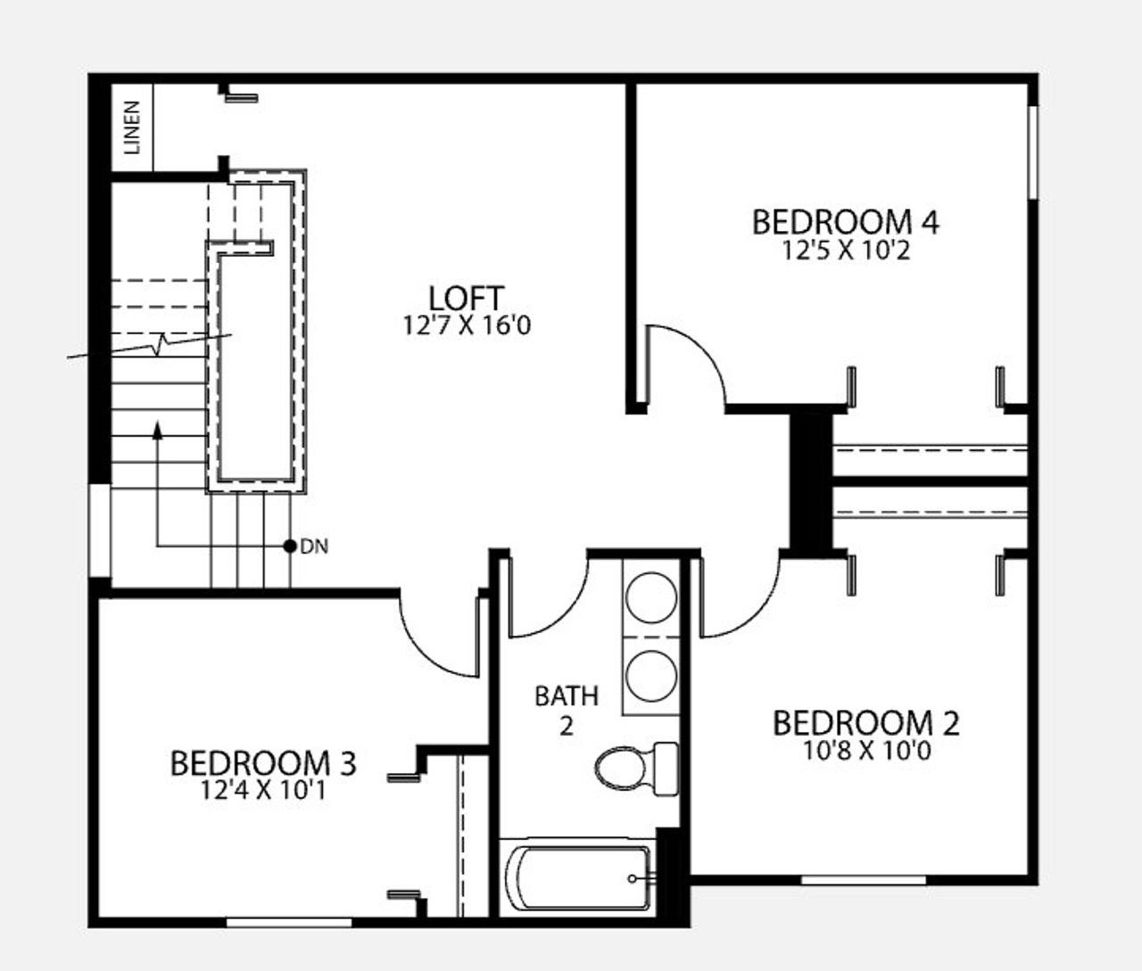 2D floor plan layout of this home in Hammock Reserve, Haines City, FL (Image 2).
