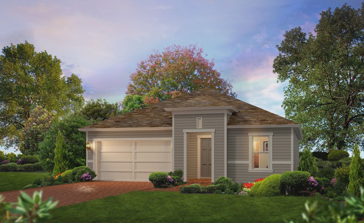 Representative exterior photo of a completed home built from the Charlotte - Classic Series - 50' Wide Lots by ICI Homes in Seabrook Village II, Ponte Vedra, FL (Image 2). Representative exterior photo of a completed home built from the Charlotte - Classic Series - 50' Wide Lots by ICI Homes in Seabrook Village II, Ponte Vedra, FL (Image 2).