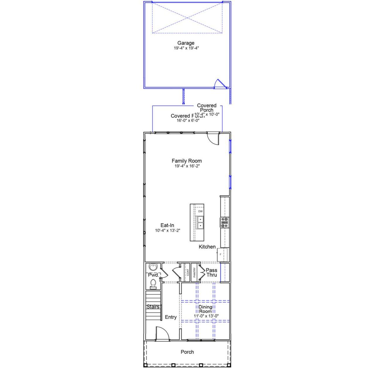 2D floor plan layout of this home in Renaissance at White Oak, Garner, NC (Image 2). 2D floor plan layout of this home in Renaissance at White Oak, Garner, NC (Image 2).