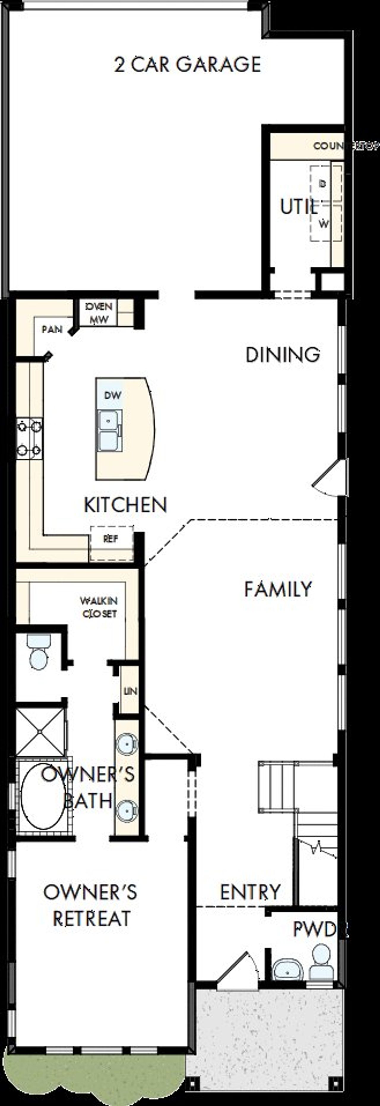 2D floor plan layout of this home in The Retreat at Harvest, Argyle, TX (Image 2).
