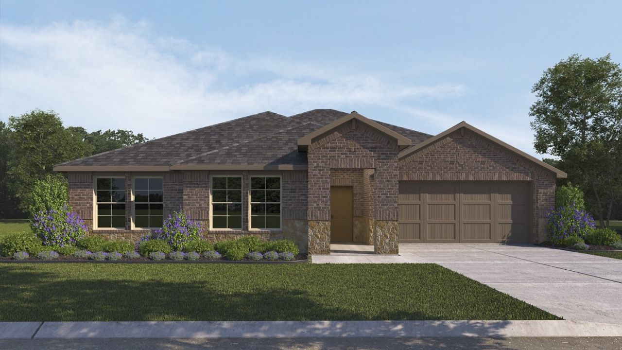 Representative exterior photo of a completed home built from the Dawson by D.R. Horton in Silverado, Aubrey, TX (Image 2).