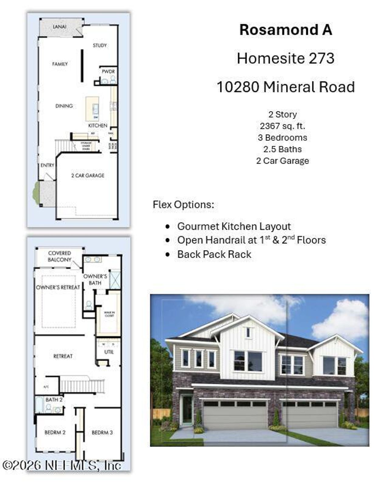 2D floor plan layout of this home in , Jacksonville, FL (Image 2).