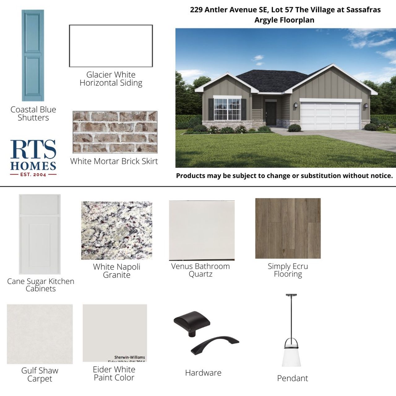 2D floor plan layout of this home in The Village at Sassafras, Allenhurst, GA (Image 2).