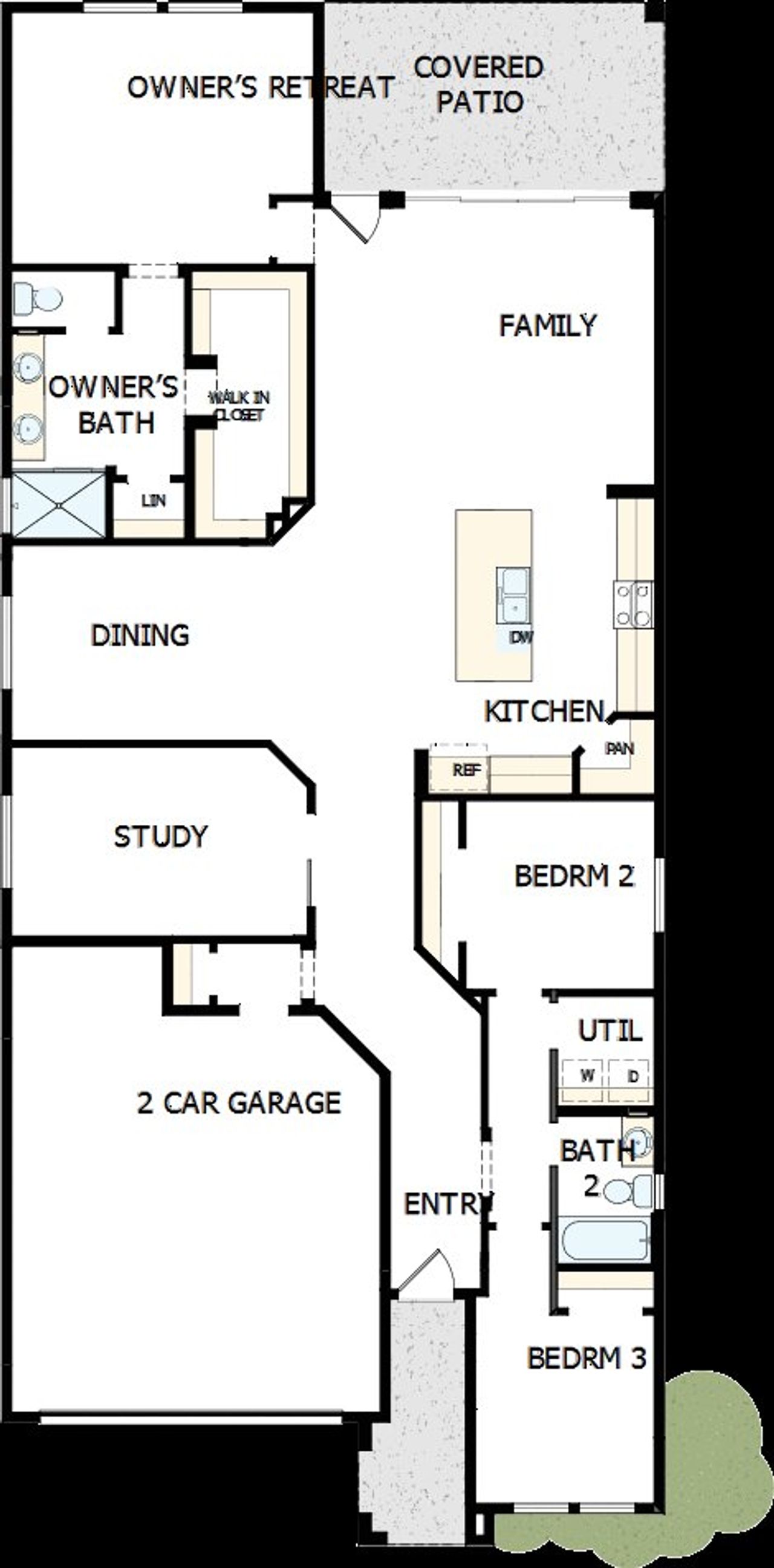 2D floor plan layout of this home in Artesa at Soleo, San Tan Valley, AZ (Image 2).