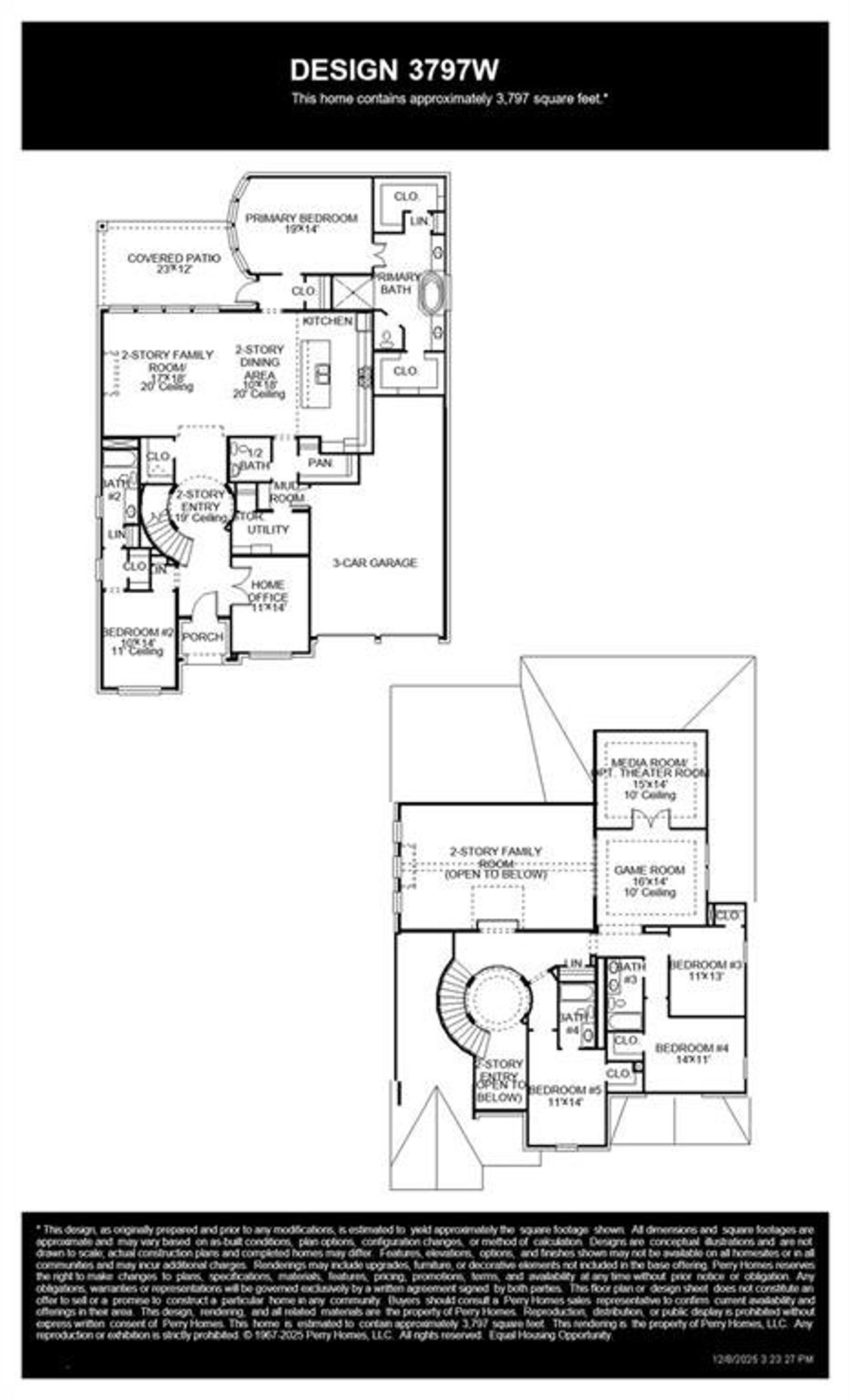 2D floor plan layout of this home in Landmark, Denton, TX (Image 2).