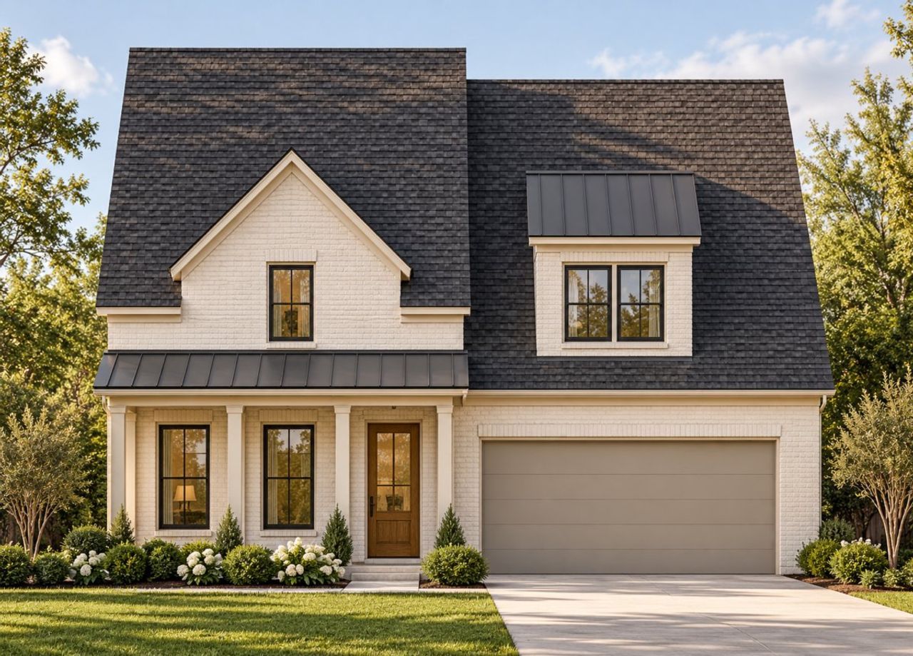 Representative exterior photo of a completed home built from the Webber by Olivia Clarke Homes in Sherley Farms, Anna, TX (Image 2). Representative exterior photo of a completed home built from the Webber by Olivia Clarke Homes in Sherley Farms, Anna, TX (Image 2).