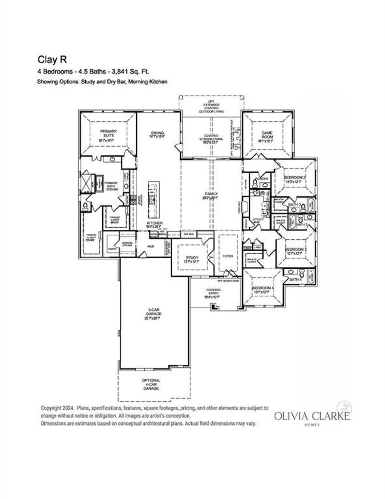 2D floor plan layout of this home in , Lakewood Village, TX (Image 2). 2D floor plan layout of this home in , Lakewood Village, TX (Image 2).