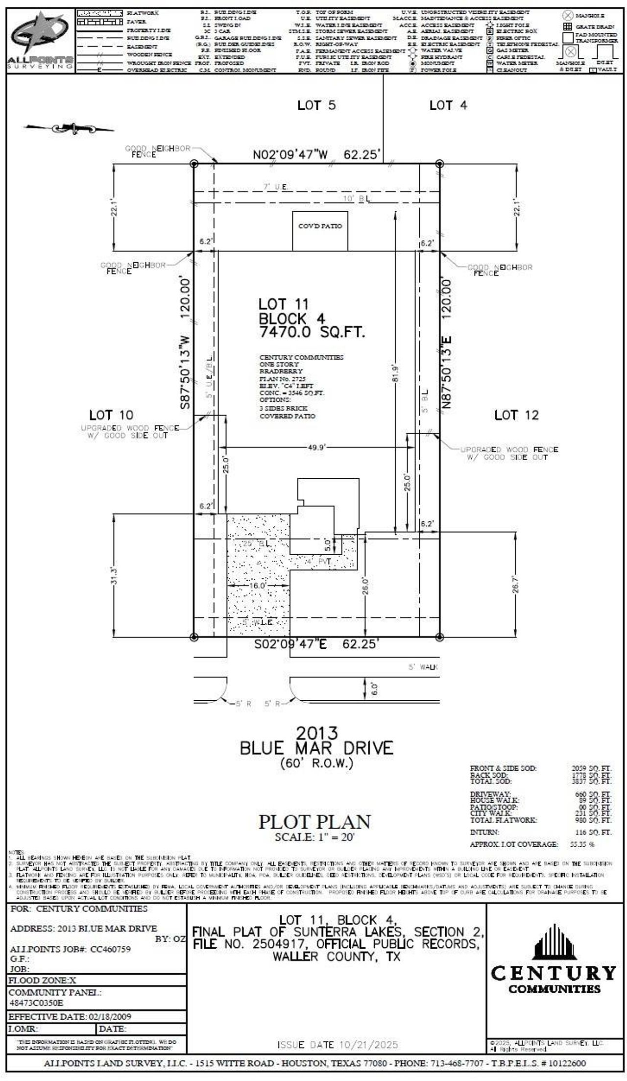2D floor plan layout of this home in Sunterra Lakes, Brookshire, TX (Image 2).