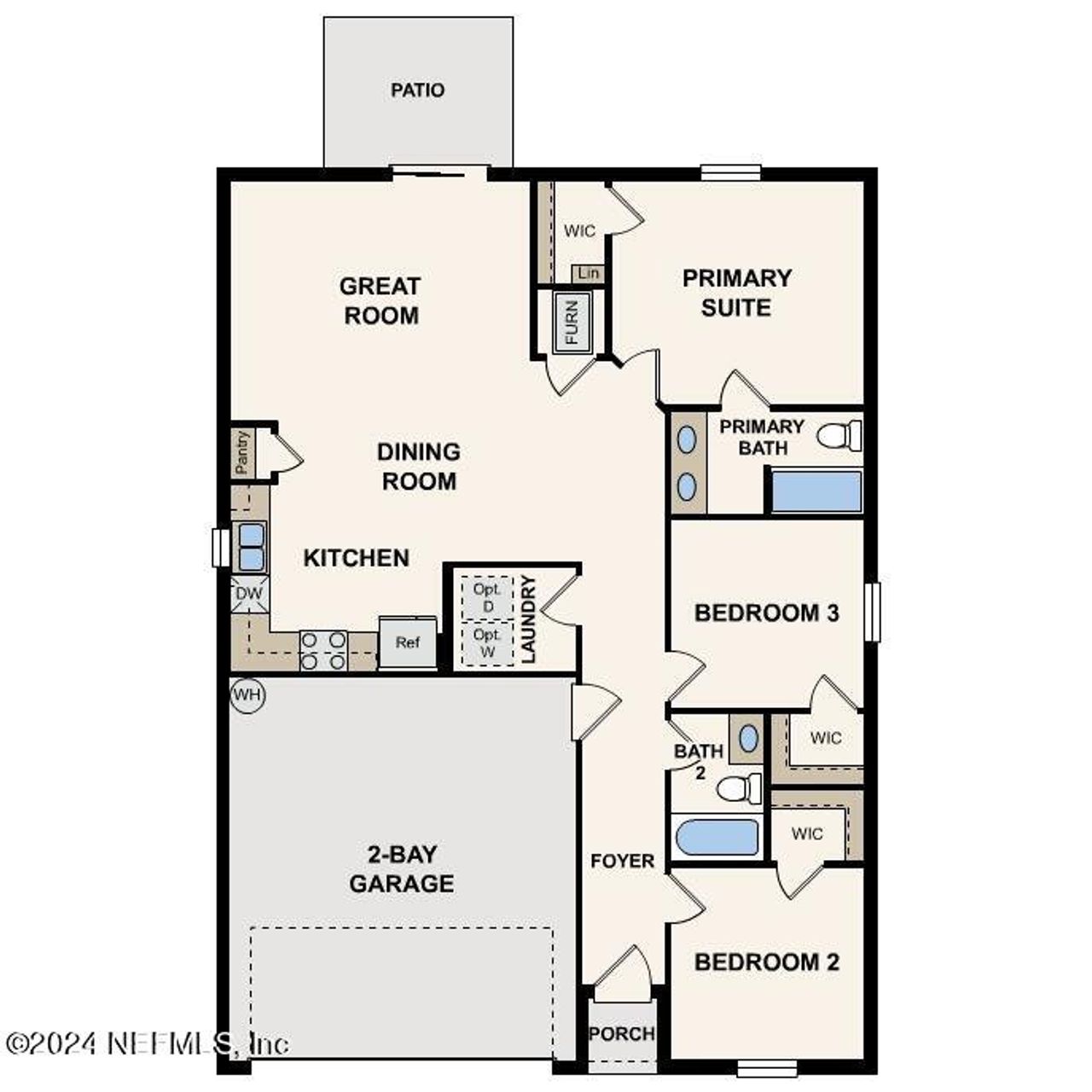 2D floor plan layout of this home in Live Oak Estates, Crescent City, FL (Image 2). 2D floor plan layout of this home in Live Oak Estates, Crescent City, FL (Image 2).