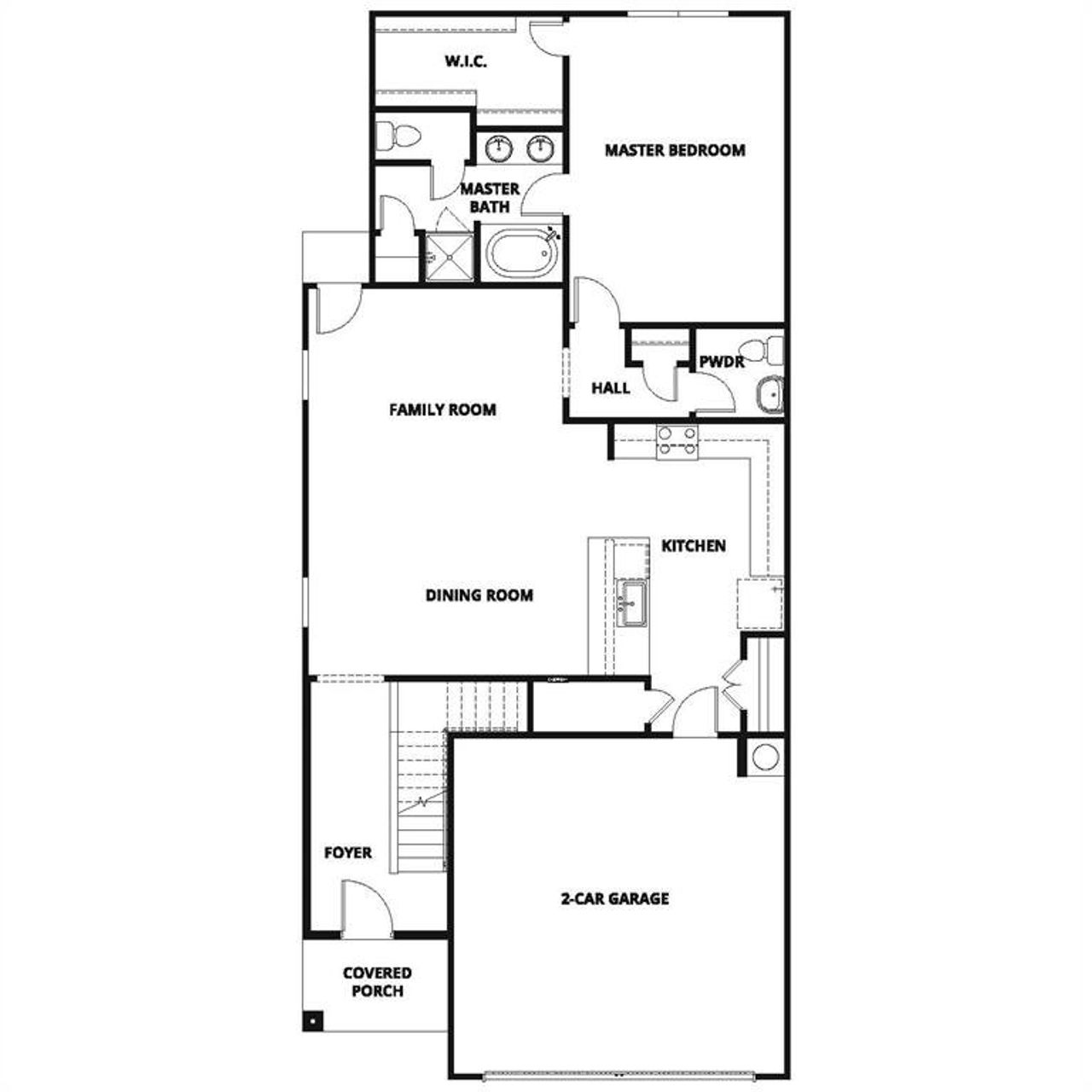 2D floor plan layout of this home in Princeton Heights, Princeton, TX (Image 2).