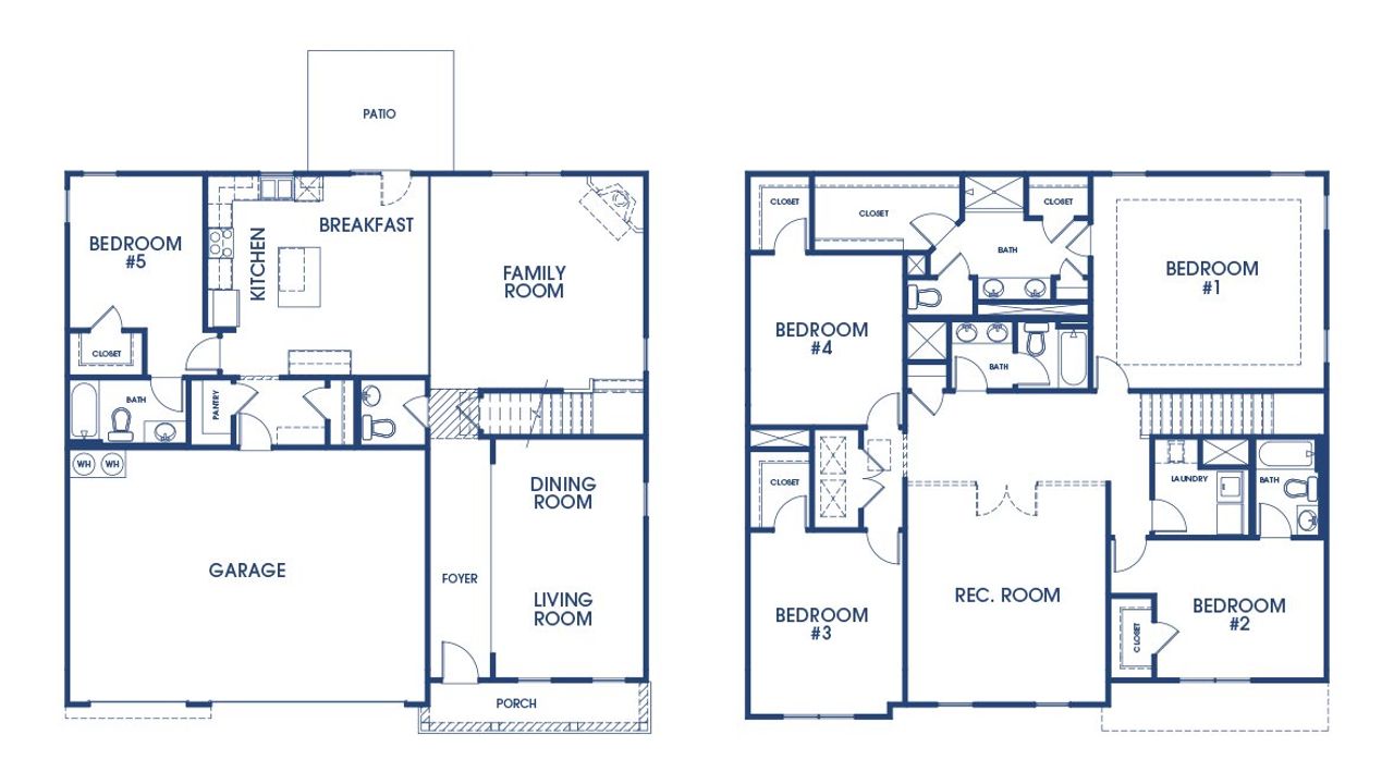 2D floor plan layout of this home in Bridle Creek, Locust Grove, GA (Image 2).