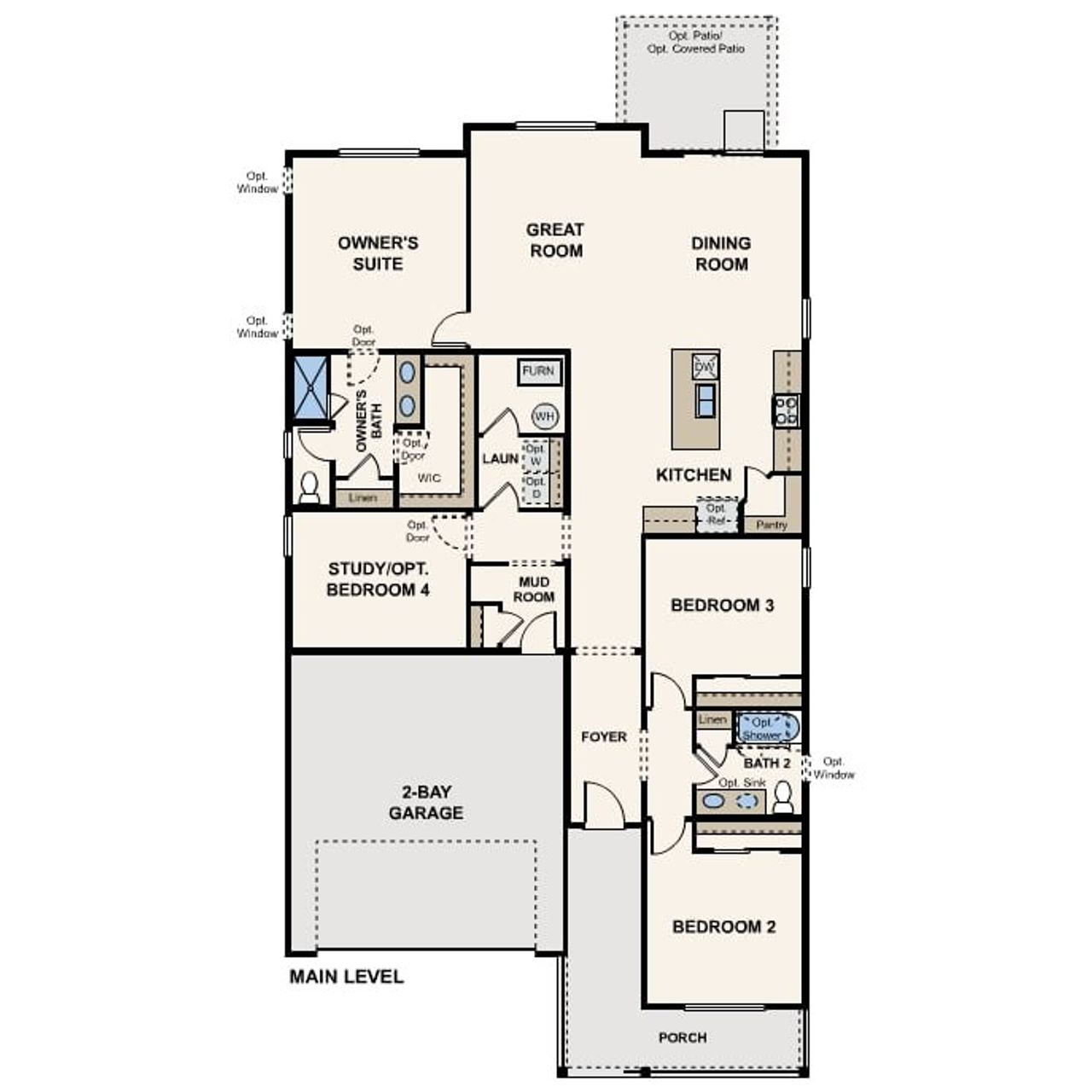 2D floor plan layout for the Cumberland by Century Communities in The Aurora Highlands, Aurora, CO (Image 2). 2D floor plan layout for the Cumberland by Century Communities in The Aurora Highlands, Aurora, CO (Image 2).