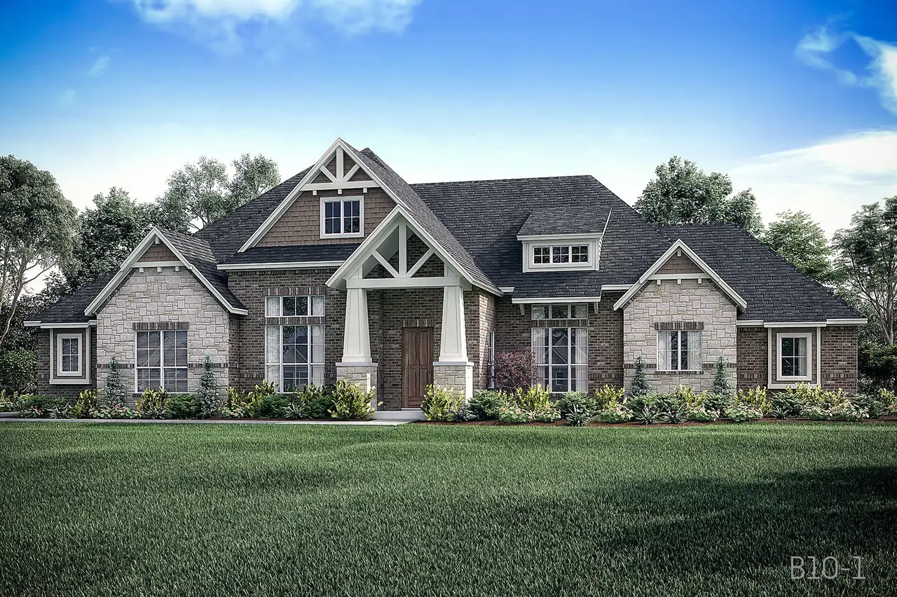 Representative exterior photo of a completed home built from the Valencia by John Houston Homes in Cunningham Estates Ph. 2, Waxahachie, TX (Image 2).