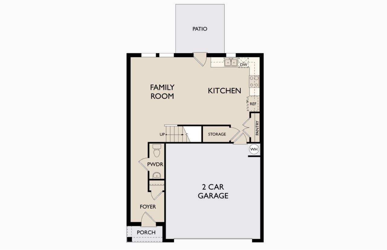 2D floor plan layout of this home in Pelham Square, Deland, FL (Image 2).