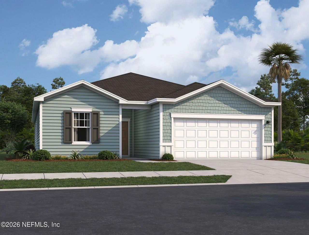 Front exterior of a new home in , Jacksonville, FL, highlighting curb appeal (Image 2).