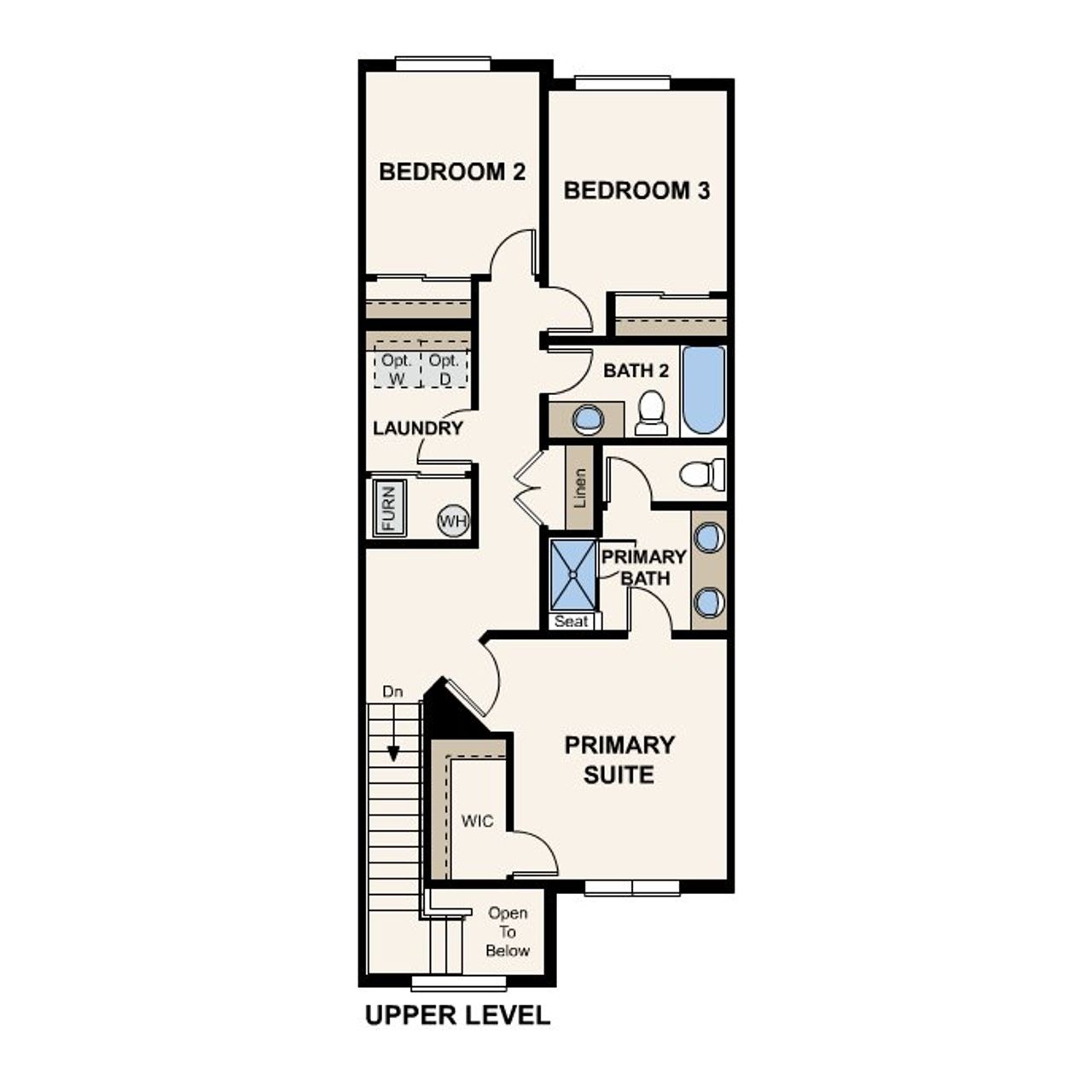 2D floor plan layout of this home in The Townes at Skyline Ridge, Castle Pines, CO (Image 2). 2D floor plan layout of this home in The Townes at Skyline Ridge, Castle Pines, CO (Image 2).