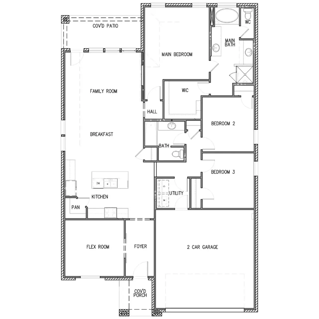 2D floor plan layout of this home in Hickory Hill, Sherman, TX (Image 2). 2D floor plan layout of this home in Hickory Hill, Sherman, TX (Image 2).