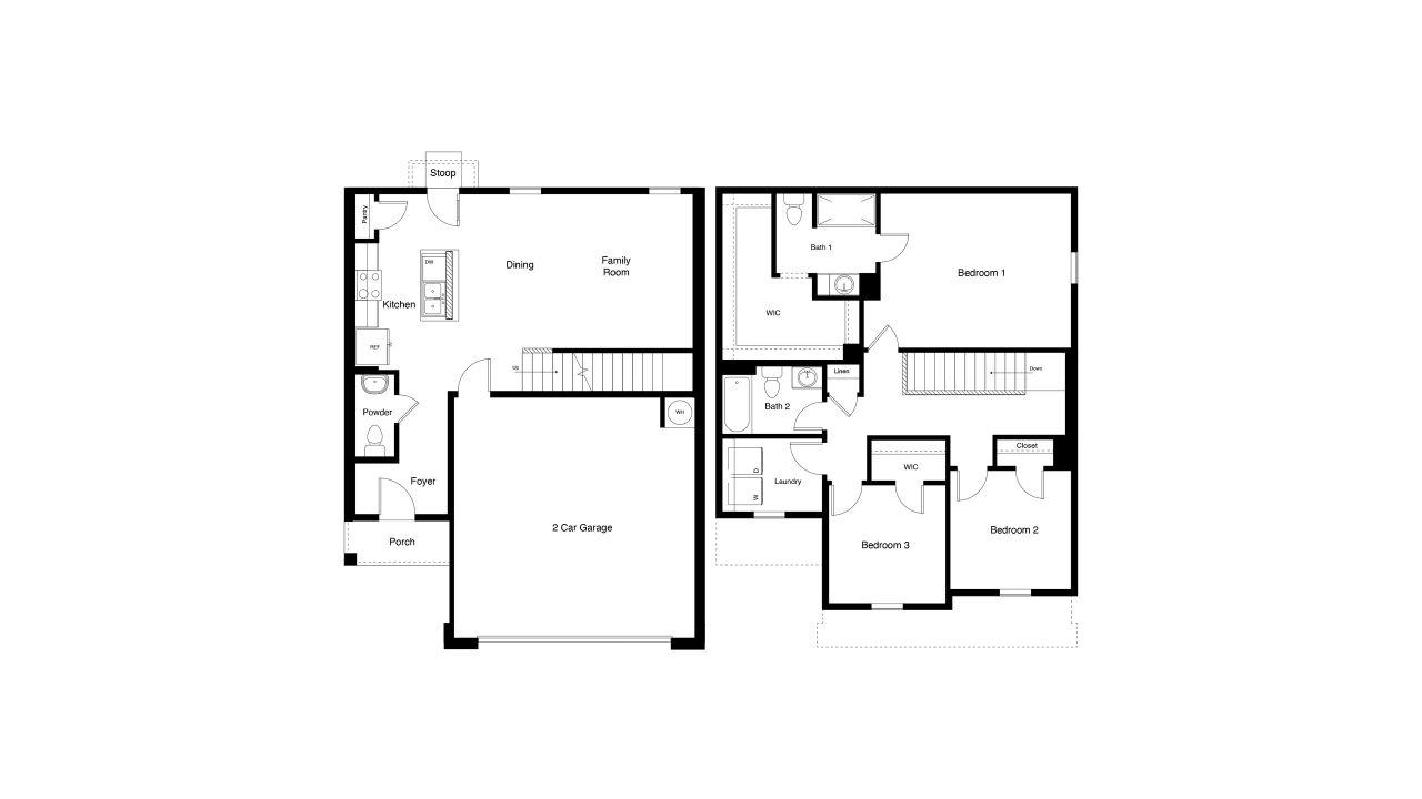 2D floor plan layout of this home in Terra Vista, Lubbock, TX (Image 2).