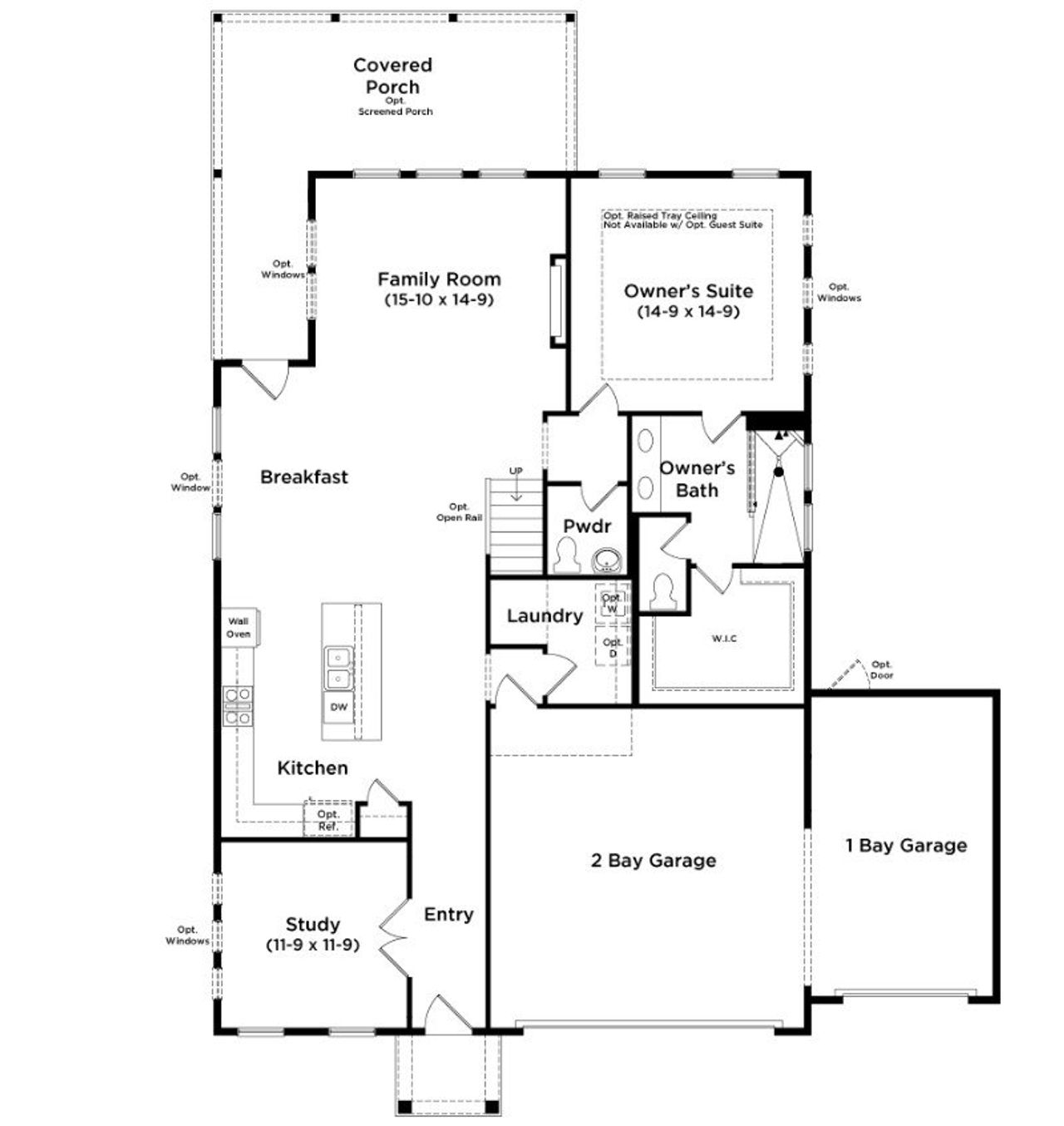 2D floor plan layout for the Lighthouse II by DRB Homes in Bayview Acres, Mount Pleasant, SC (Image 2).