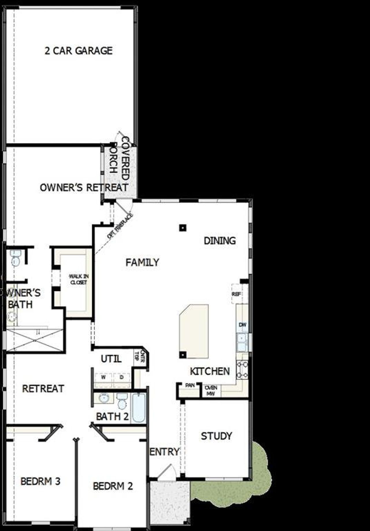 2D floor plan layout of this home in Talia – Garden Series, Mesquite, TX (Image 2).