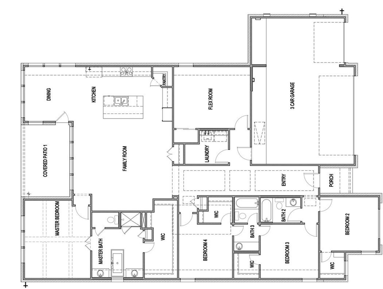 2D floor plan layout of this home in The Grove at Vintage Oaks, New Braunfels, TX (Image 2). 2D floor plan layout of this home in The Grove at Vintage Oaks, New Braunfels, TX (Image 2).