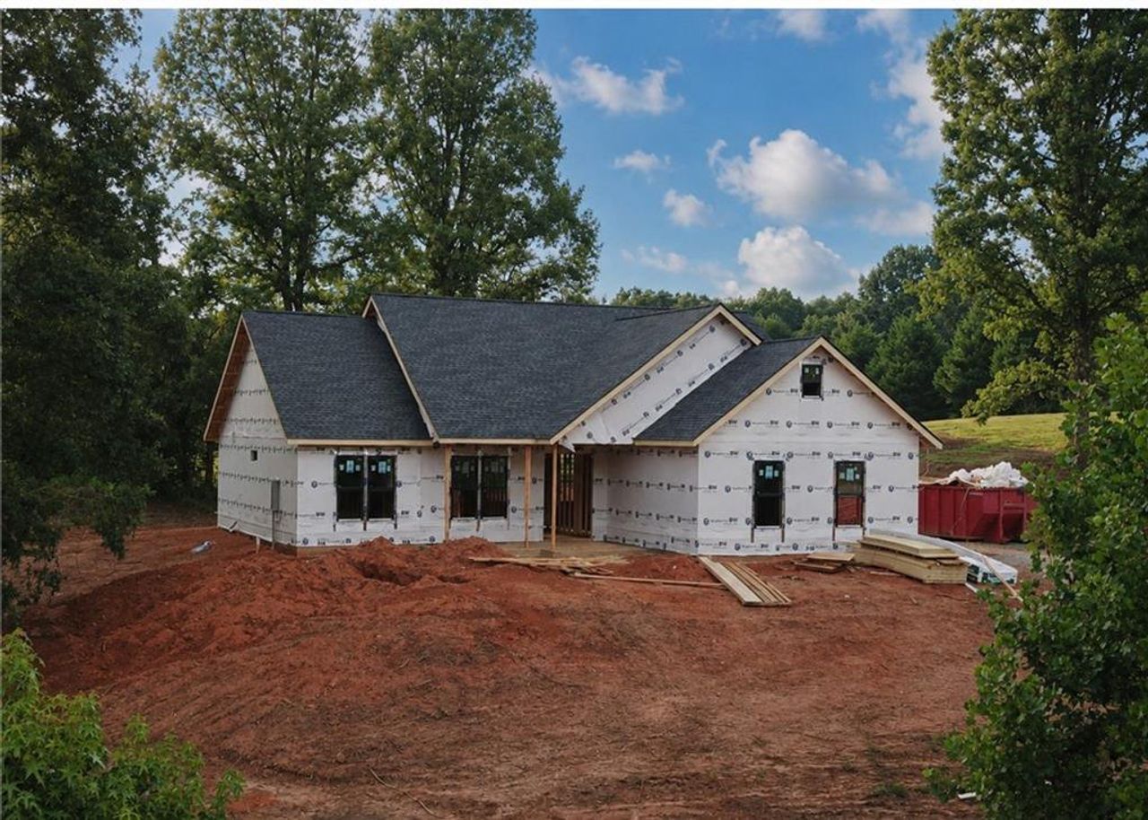 In-progress construction of a new home in , Mount Airy, GA (Image 2).