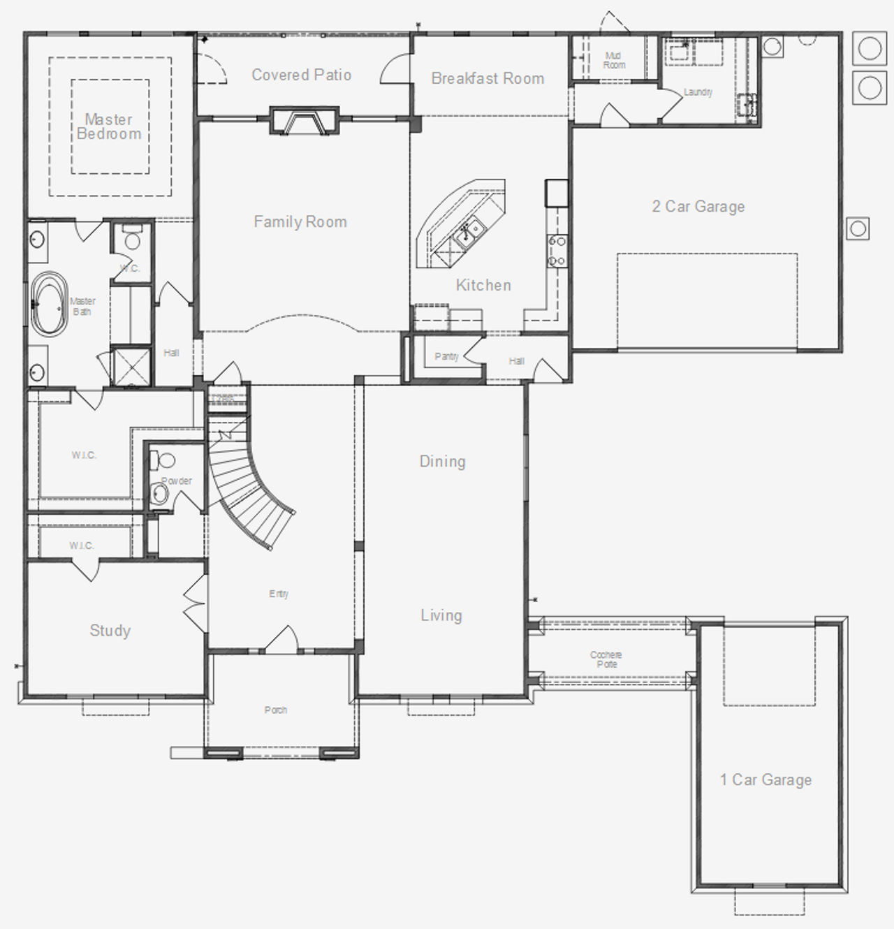 2D floor plan layout for the Plan 4408 by Texas Homes in Potranco Acres, Castroville, TX (Image 2). 2D floor plan layout for the Plan 4408 by Texas Homes in Potranco Acres, Castroville, TX (Image 2).