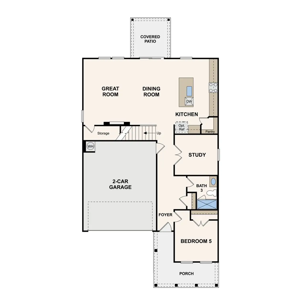 2D floor plan layout of this home in Kingfield, Smyrna, TN (Image 2).