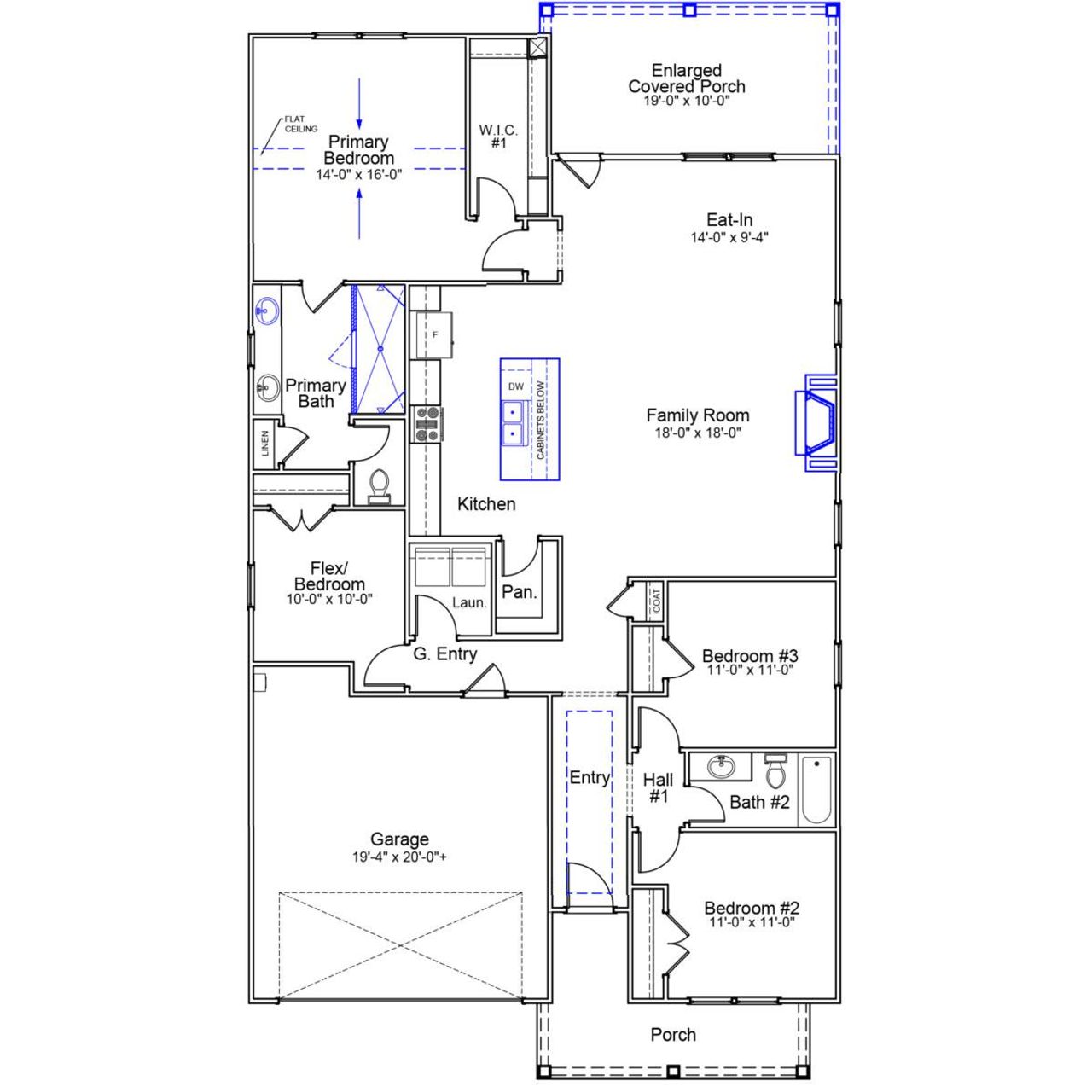2D floor plan layout of this home in Arcadia, Myrtle Beach, SC (Image 2).
