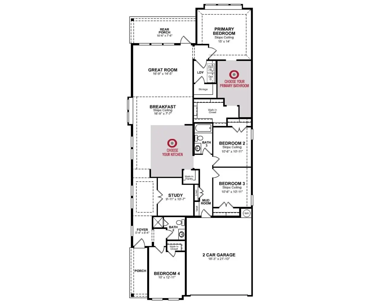 2D floor plan layout of this home in Amira, Tomball, TX (Image 2).