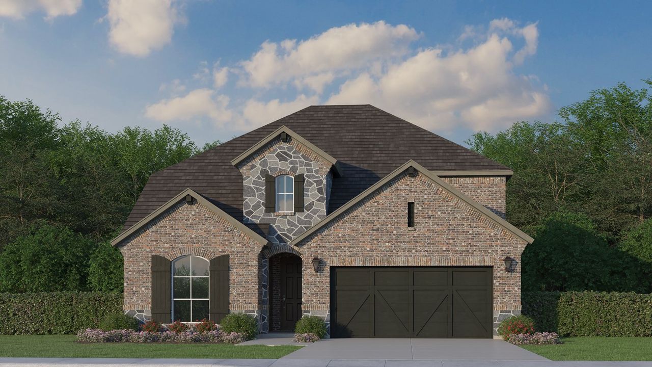 740 Red Cedar Elevation A w/ Stone