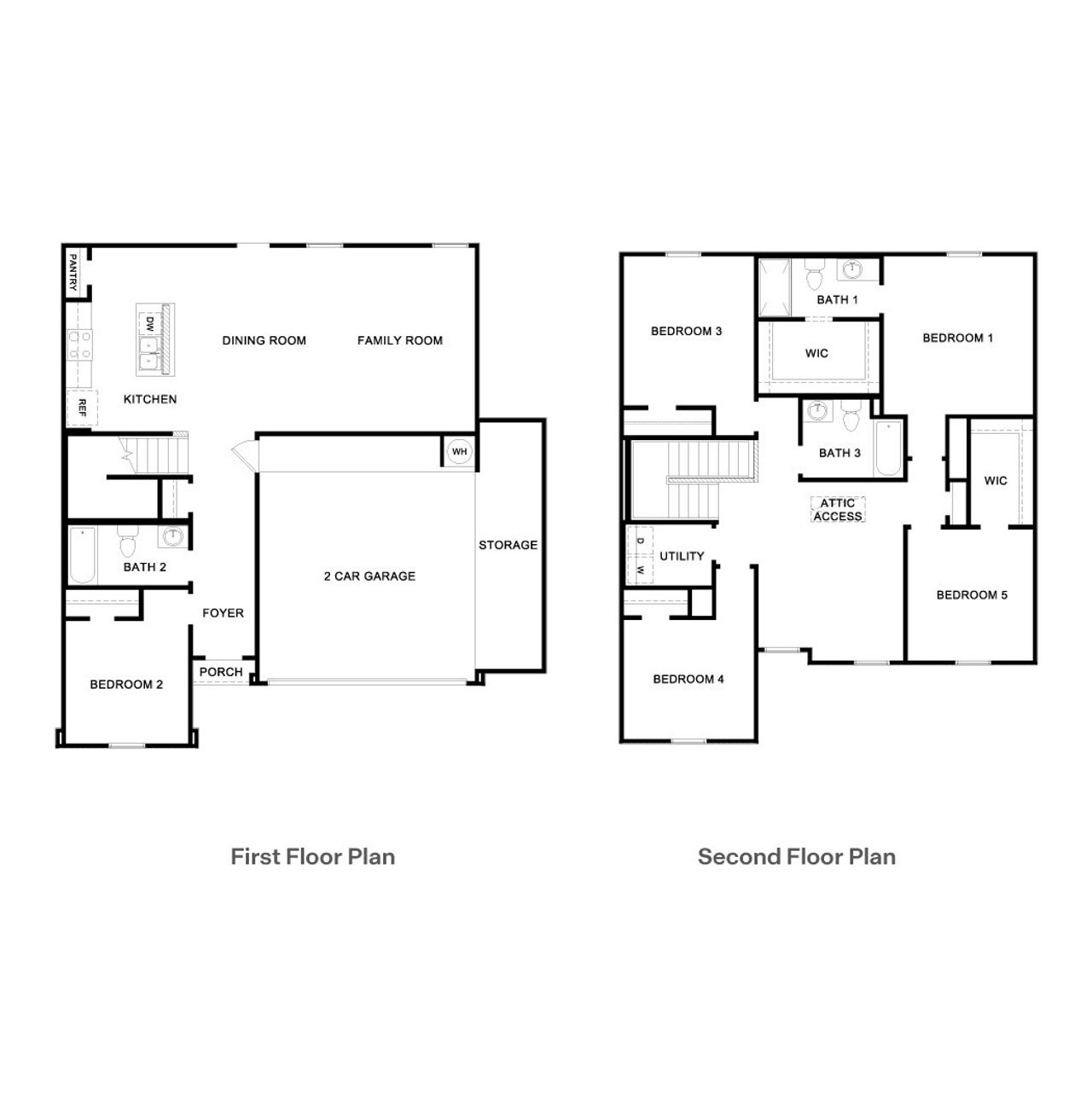 2D floor plan layout of this home in Talavera, Kyle, TX (Image 2). 2D floor plan layout of this home in Talavera, Kyle, TX (Image 2).