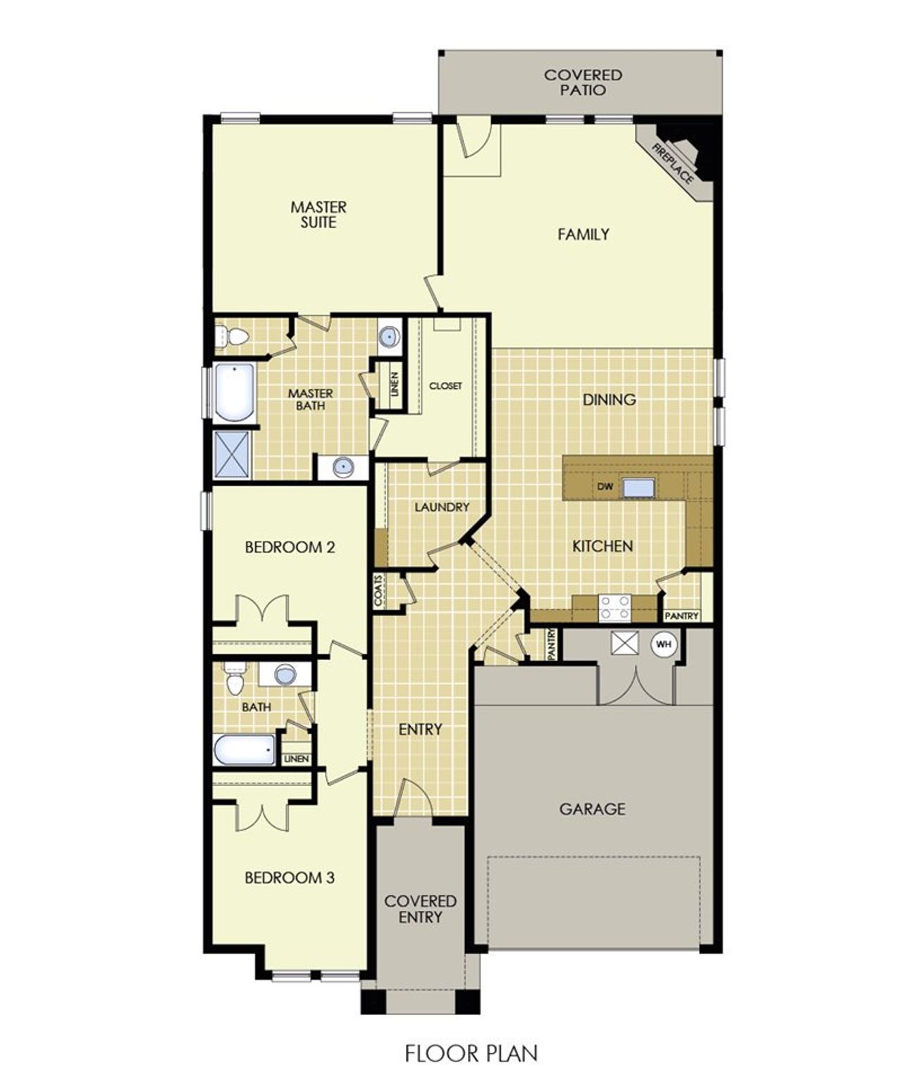 2D floor plan layout for the The Morgan by Wyldewood Homes in Washington Meadows, Sherman, TX (Image 2). 2D floor plan layout for the The Morgan by Wyldewood Homes in Washington Meadows, Sherman, TX (Image 2).