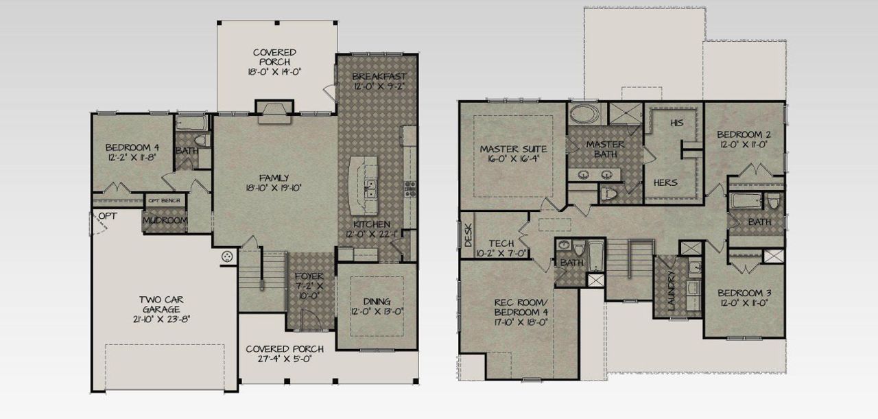 2D floor plan layout for the Masonboro by American Homesmith in Plantation Harbor Havelock, Land O' Lakes, FL (Image 2). 2D floor plan layout for the Masonboro by American Homesmith in Plantation Harbor Havelock, Land O' Lakes, FL (Image 2).