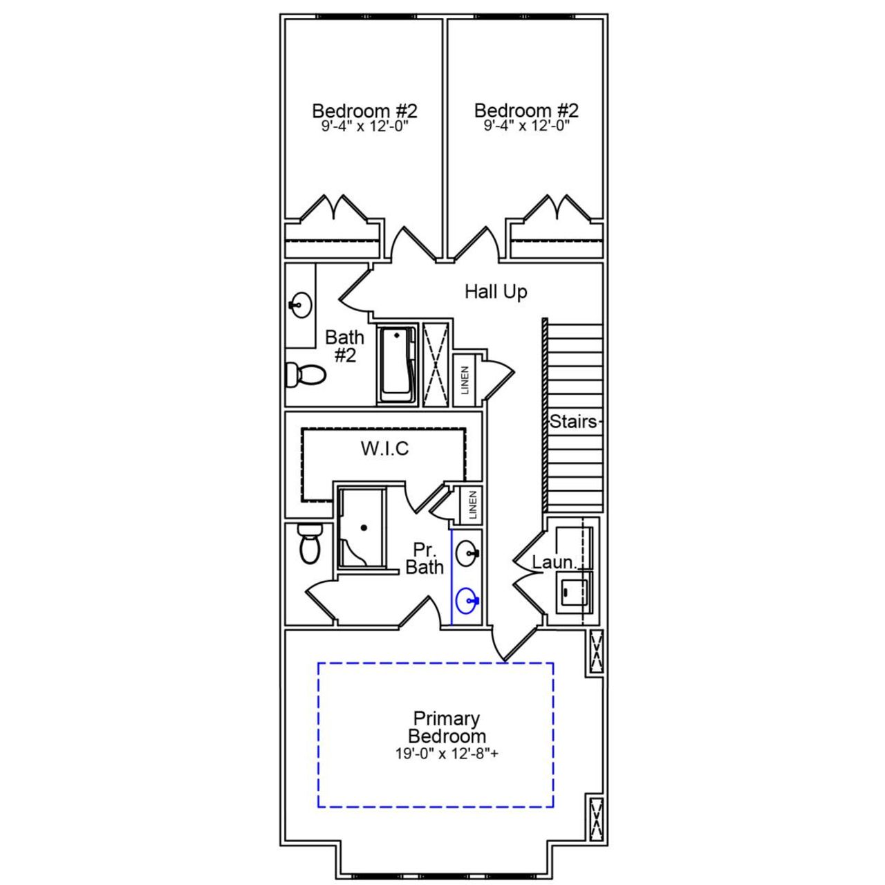 2D floor plan layout of this home in Sloan Station, Charlotte, NC (Image 2).