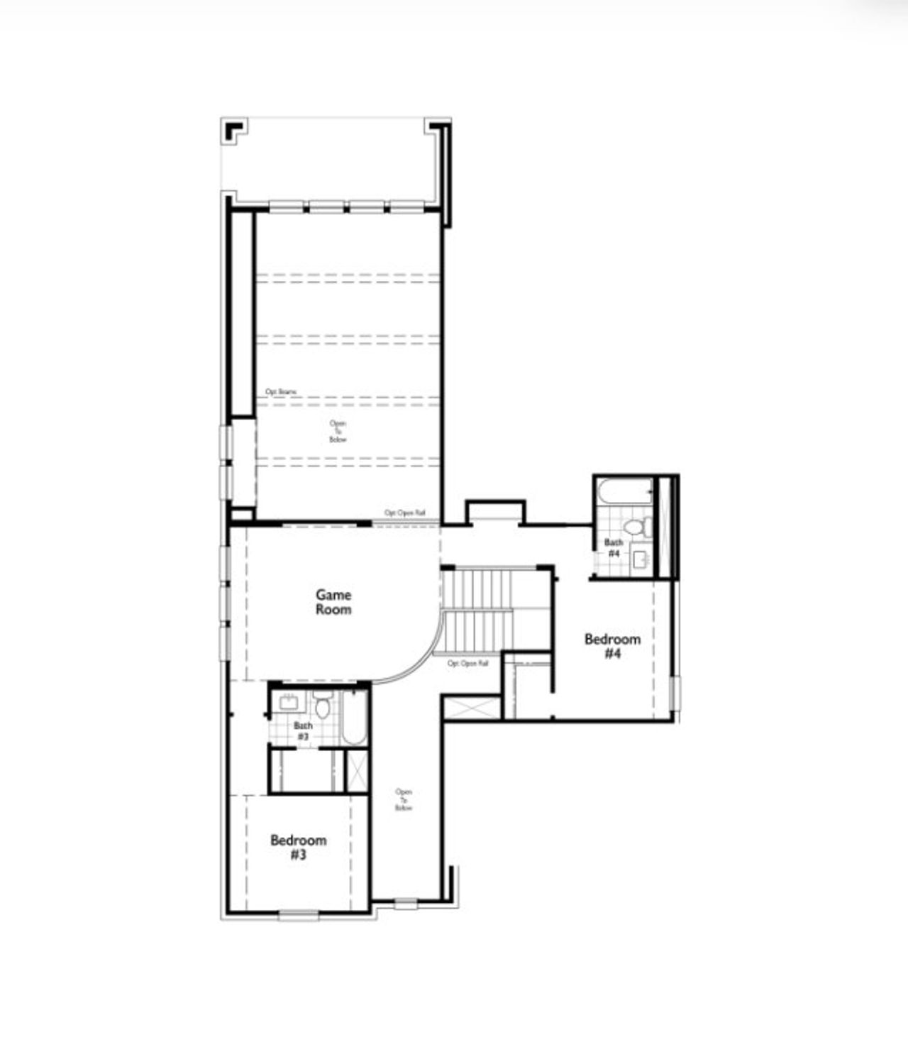 2D floor plan layout for the Elmhurst by Highland Homes in Monterra: 50ft. lots, Rockwall, TX (Image 2).